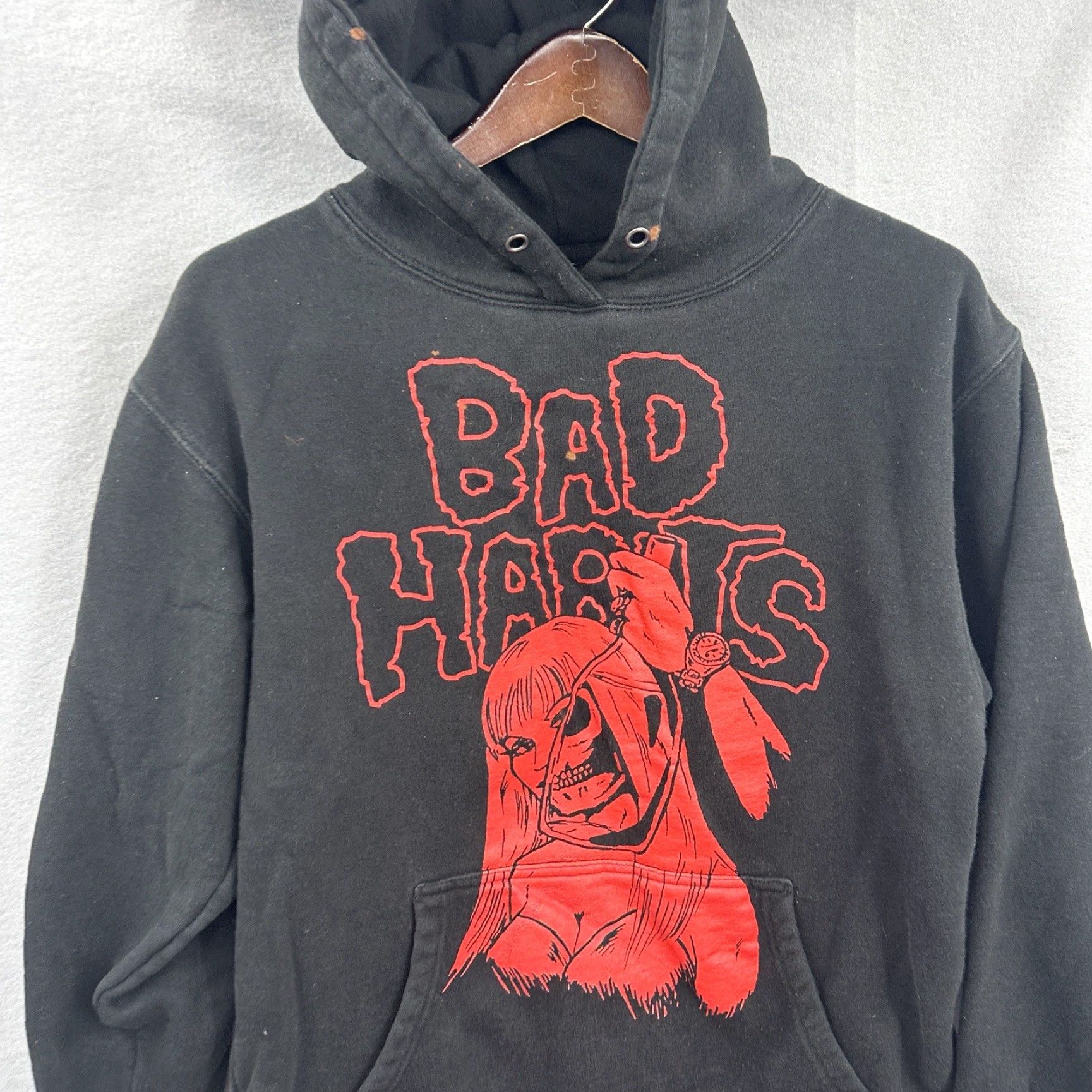 Doublet XO Bad Habits Tour Hoodie Men Small Black Distressed Pullover Streetwear Hip Hop Size US S / EU 44-46 / 1 - 4 Thumbnail