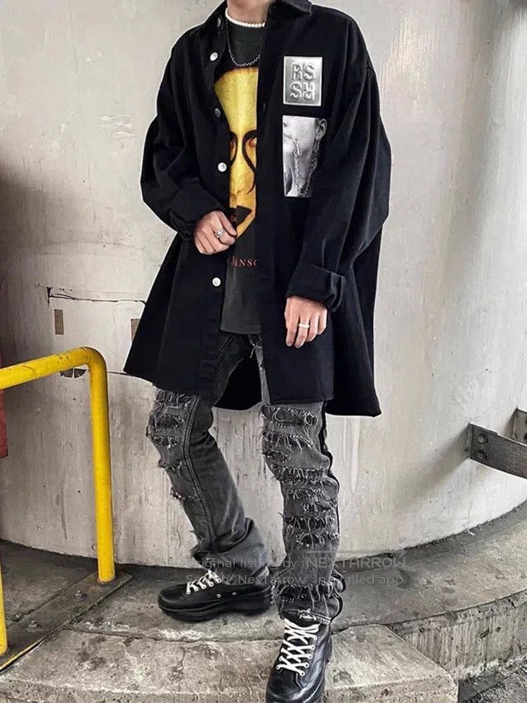 Raf Simons Raf Simons 19ss silhouette portrait denim jacket Size US S / EU 44-46 / 1 - 5 Thumbnail