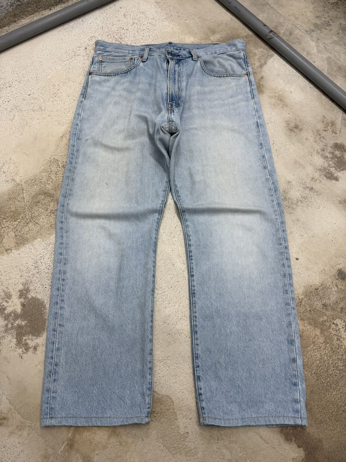 Levi's Levis 551 Big E Hemp Repaired Denim Pants Size US 35 - 1 Thumbnail