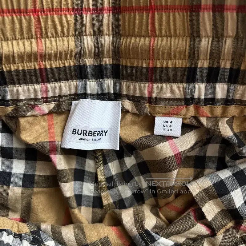 Burberry Burberry Khaki Check Cotton Casual Trousers. Size 23" - 4 Thumbnail