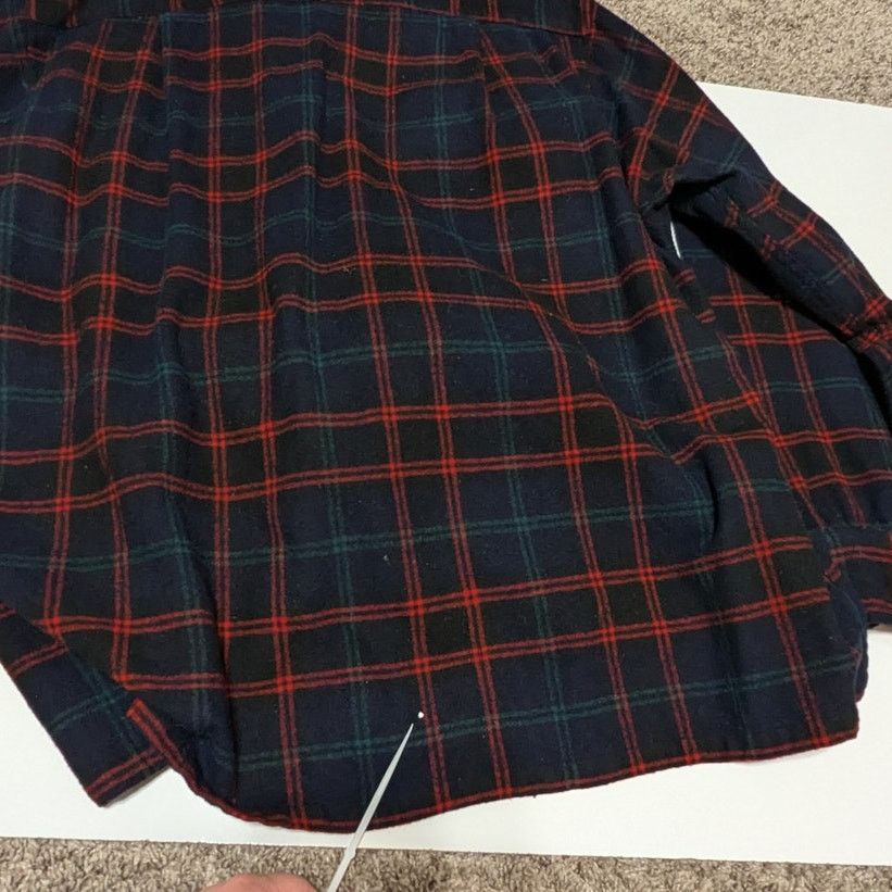 Pendleton × Vintage Vintage 70s Pendleton Field Shirt Button Down Plaid Red Blue Size US XL / EU 56 / 4 - 4 Thumbnail