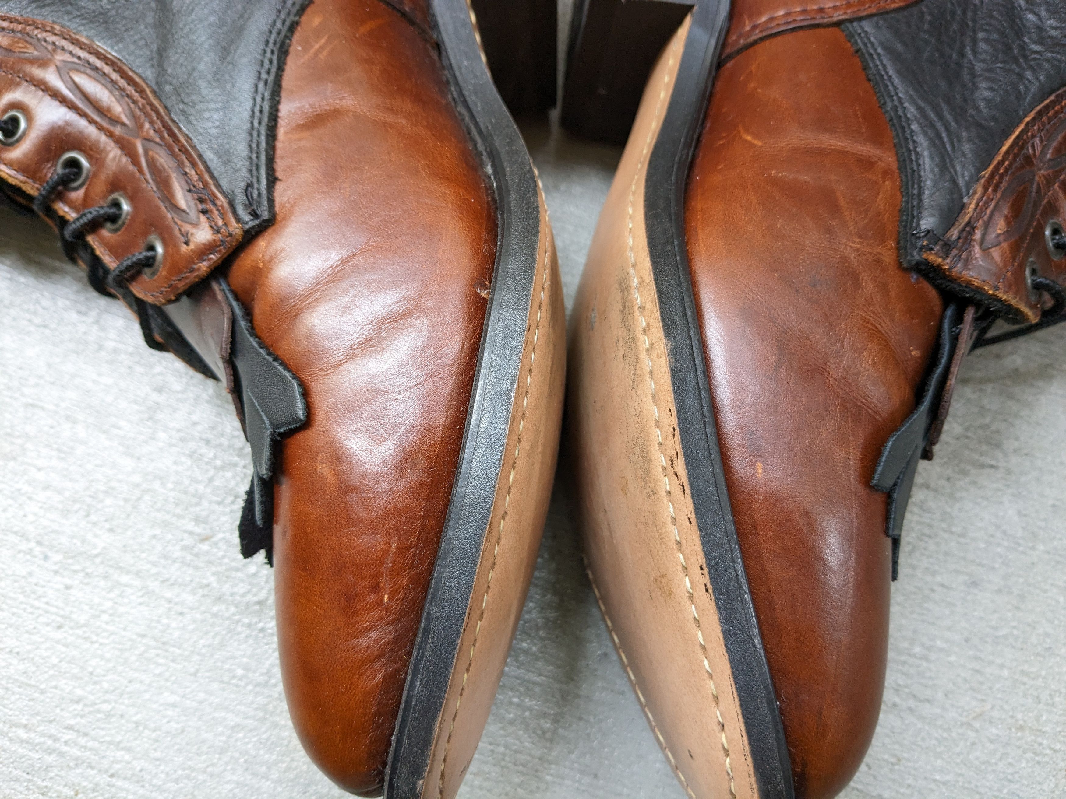 Durango Durango Cowboy Boots 9 EE Wide Brown Leather Combat Western Size US 9 / EU 42 - 6 Thumbnail