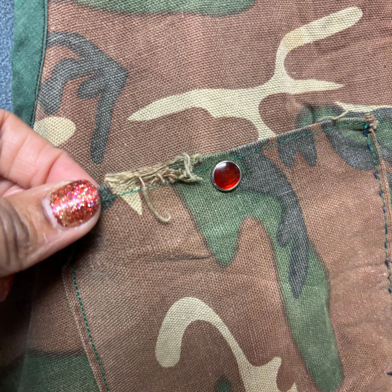 Handmade Handmade Camo Utility Vest Distressed Military Tactical Styl Size US M / EU 48-50 / 2 - 5 Thumbnail