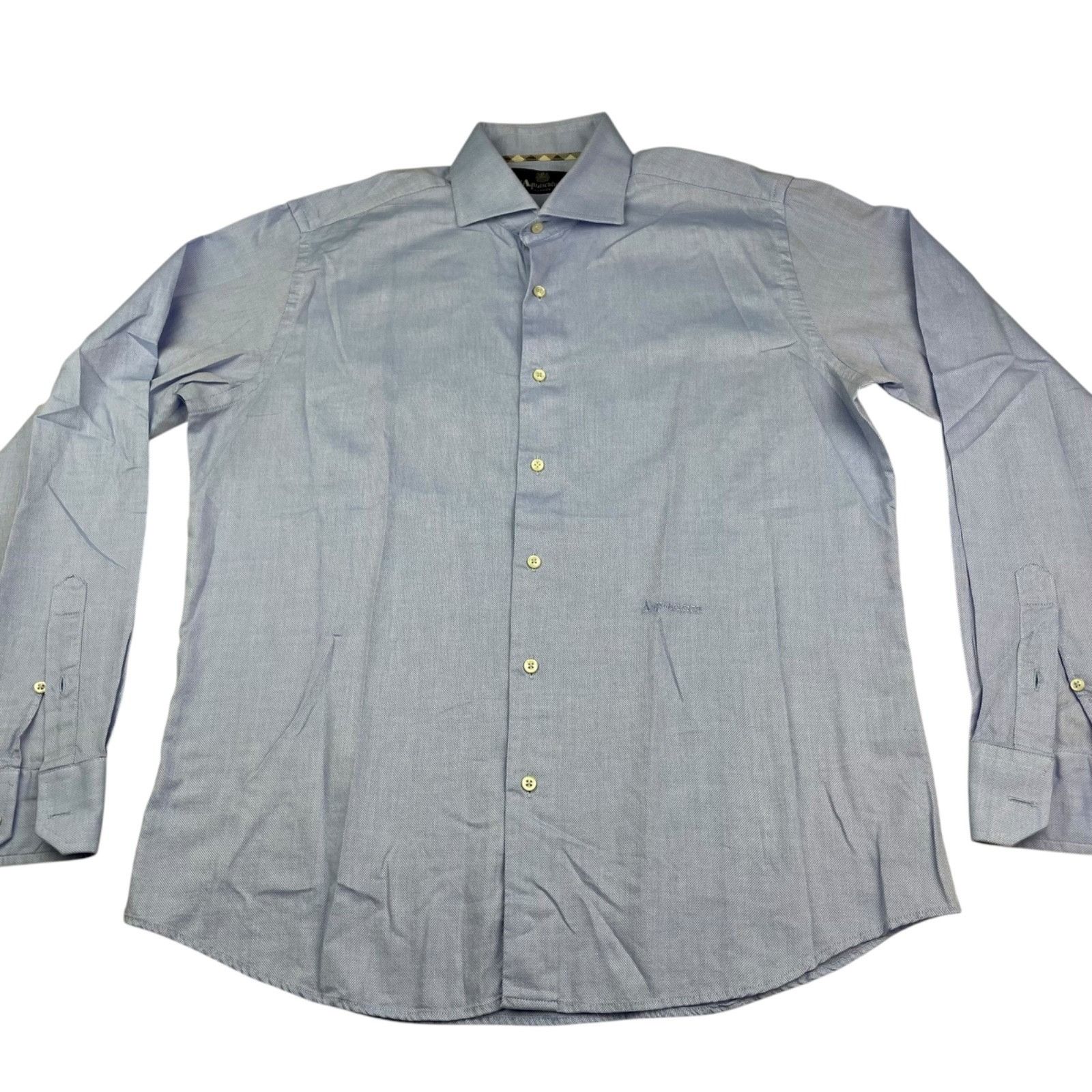 Aquascutum Aquascutum Men's 100% Cotton Dress Shirt Blue • Size 42 | 16 Size US L / EU 52-54 / 3 - 2 Thumbnail