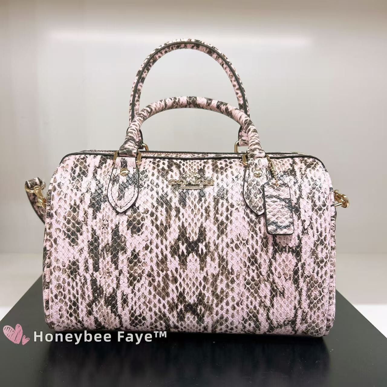 Coach NWT Coach Rowan Satchel Bag CDW49 Gold/Pink Size ONE SIZE - 1 Thumbnail