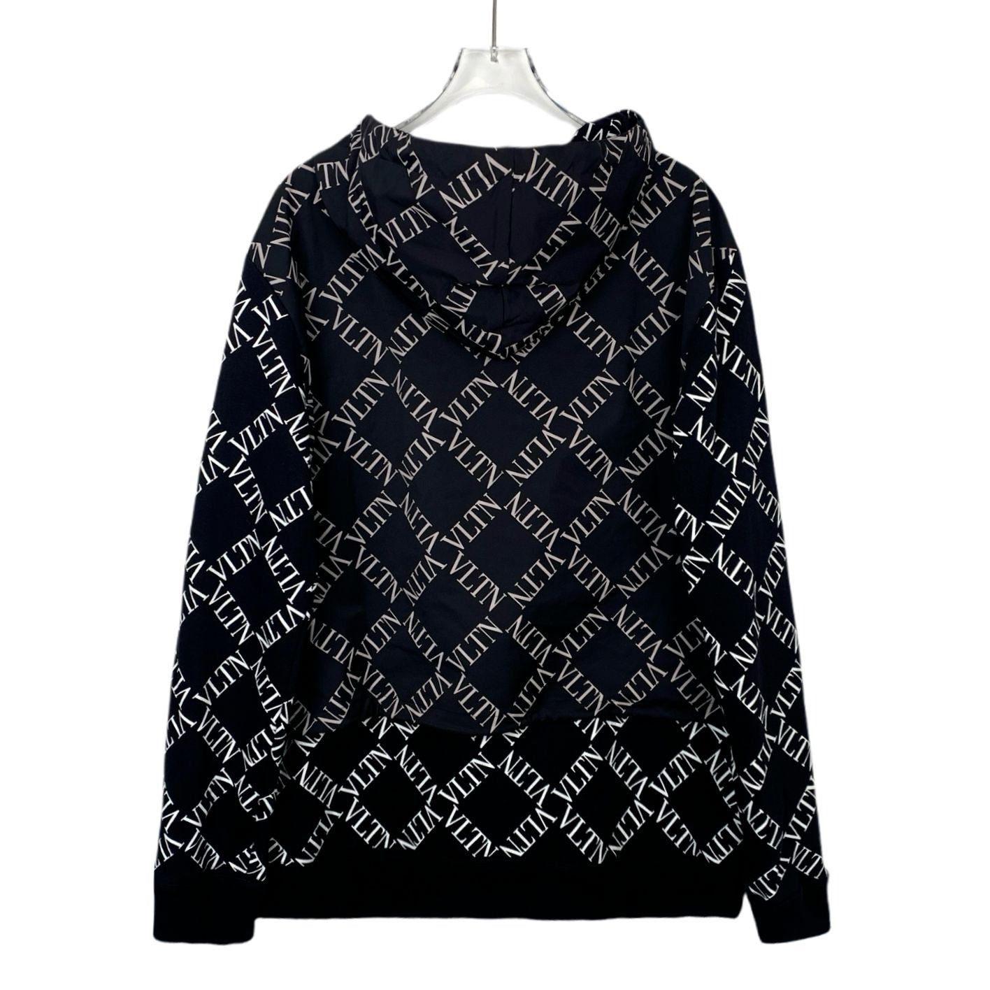 Valentino Valentino Black Logo Print Hooded Half-Zip Sweatshirt (Size Size US M / EU 48-50 / 2 - 7 Thumbnail