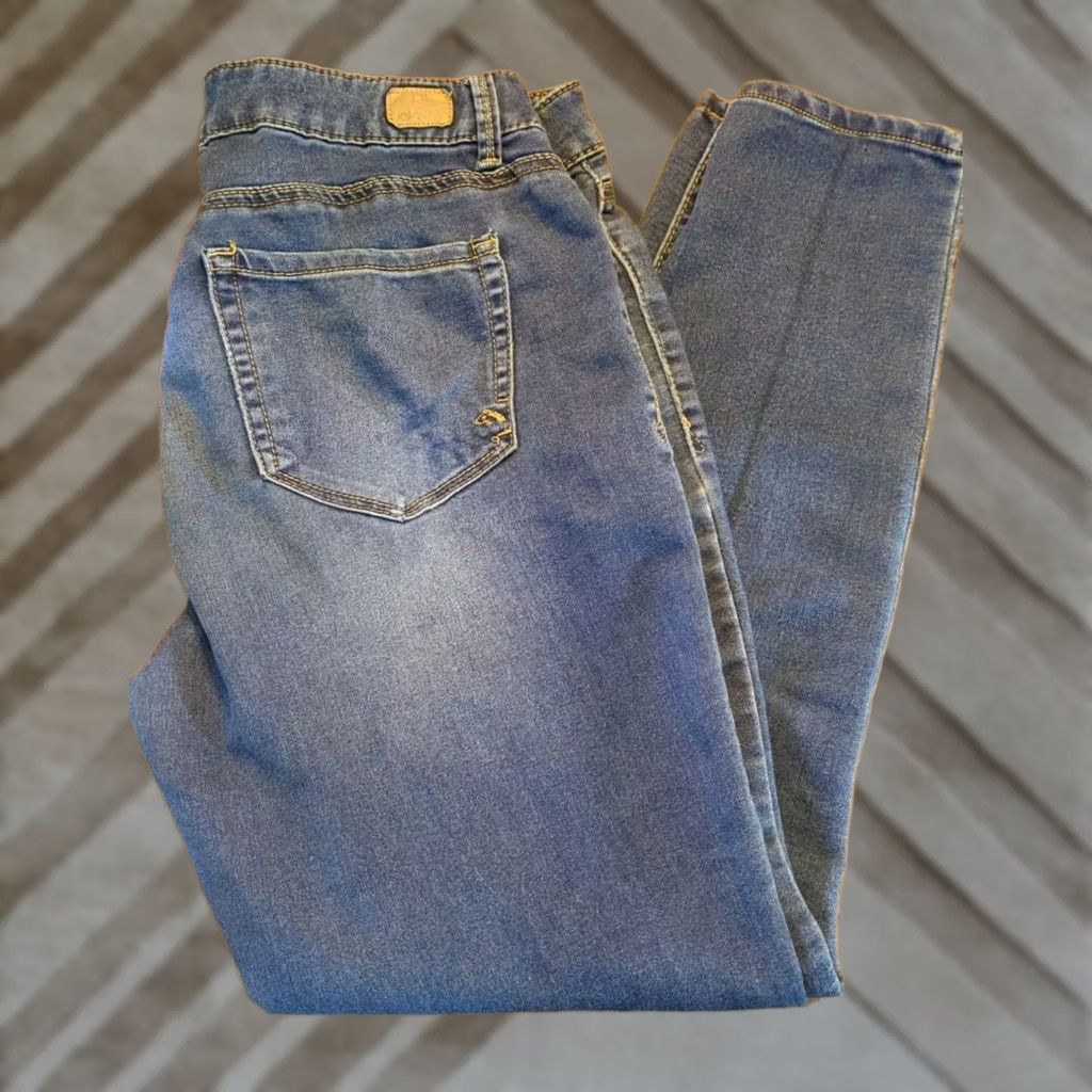 Jordache Jordache Womens Jeans Sz 14 Blue Denim Super Skinny Size 36" / US 14 / IT 50 - 1 Thumbnail