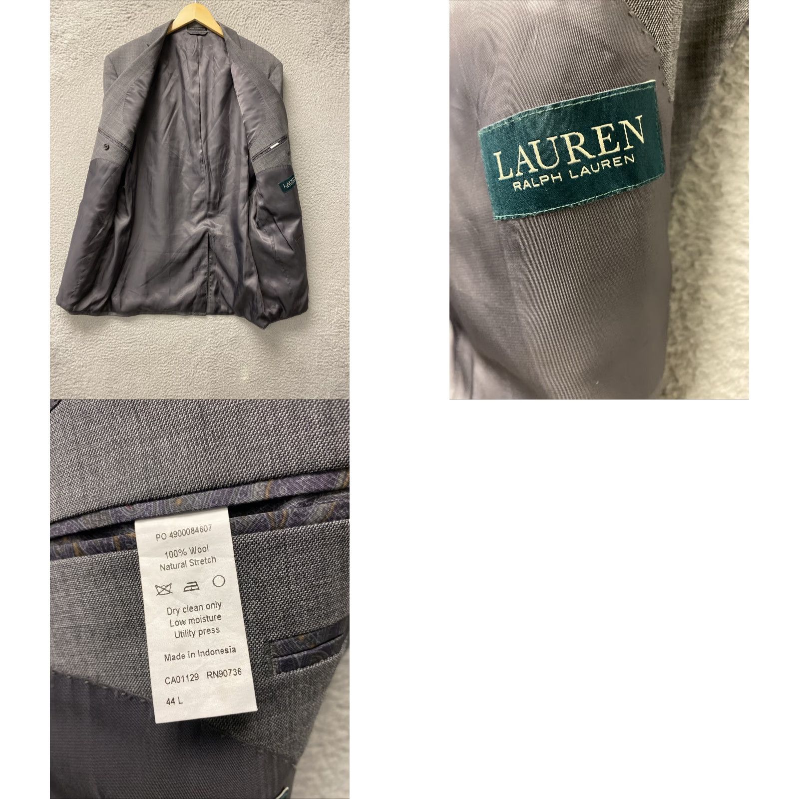Ralph Lauren Ralph Lauren Gray Blazer RRL Jacket 44 L Super Fine Wool /102-54 Size 44R - 8 Thumbnail