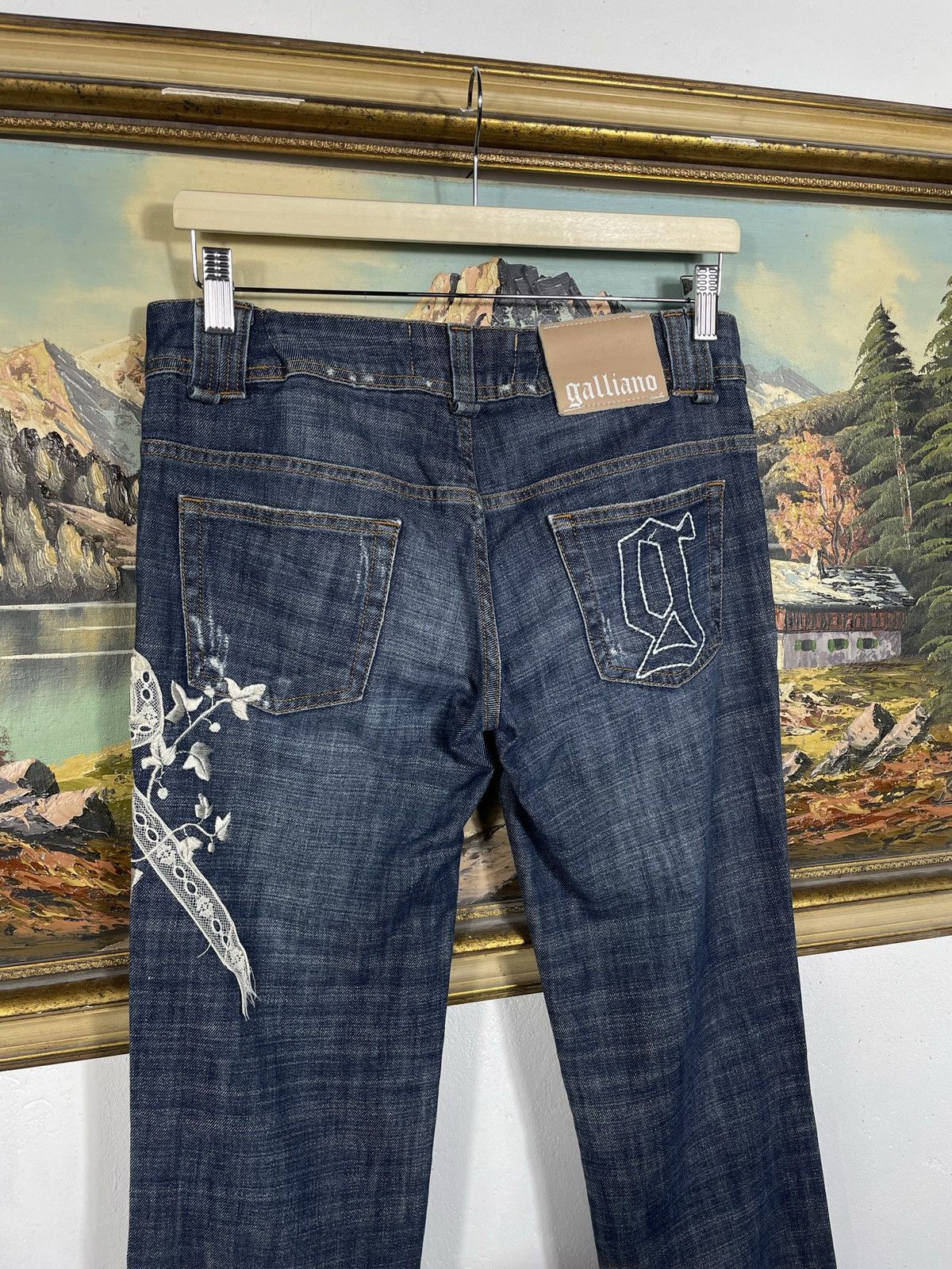 Designer × John Galliano × Vintage John Galliano Vintage Denim Jeans Trousers Coquette Pant Y2k Size 28" / US 6 / IT 42 - 9 Thumbnail