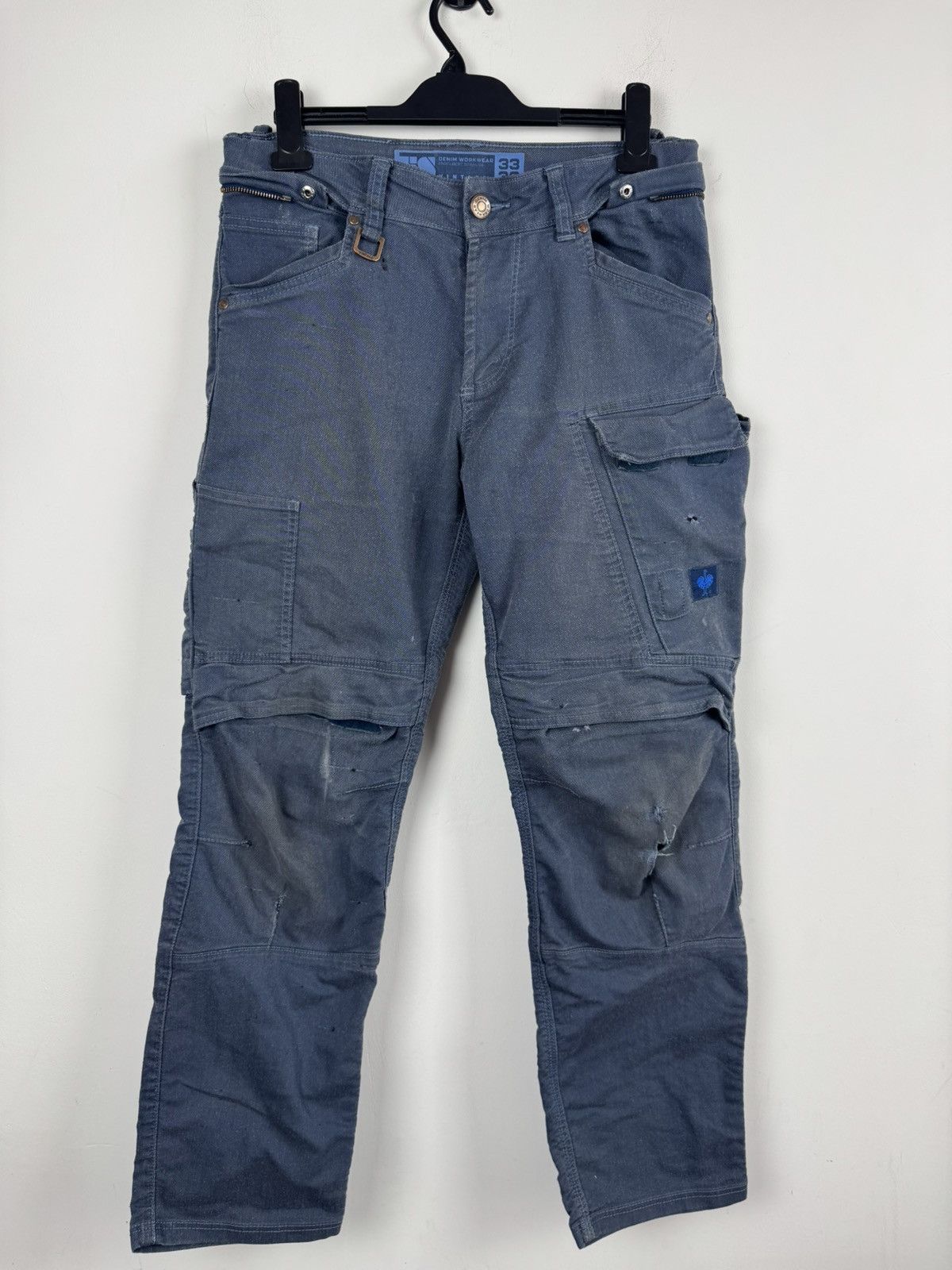 Vintage Vintage Engelbert Strauss Distressed Faded Work Cargo Pants Size US 33 - 1 Thumbnail