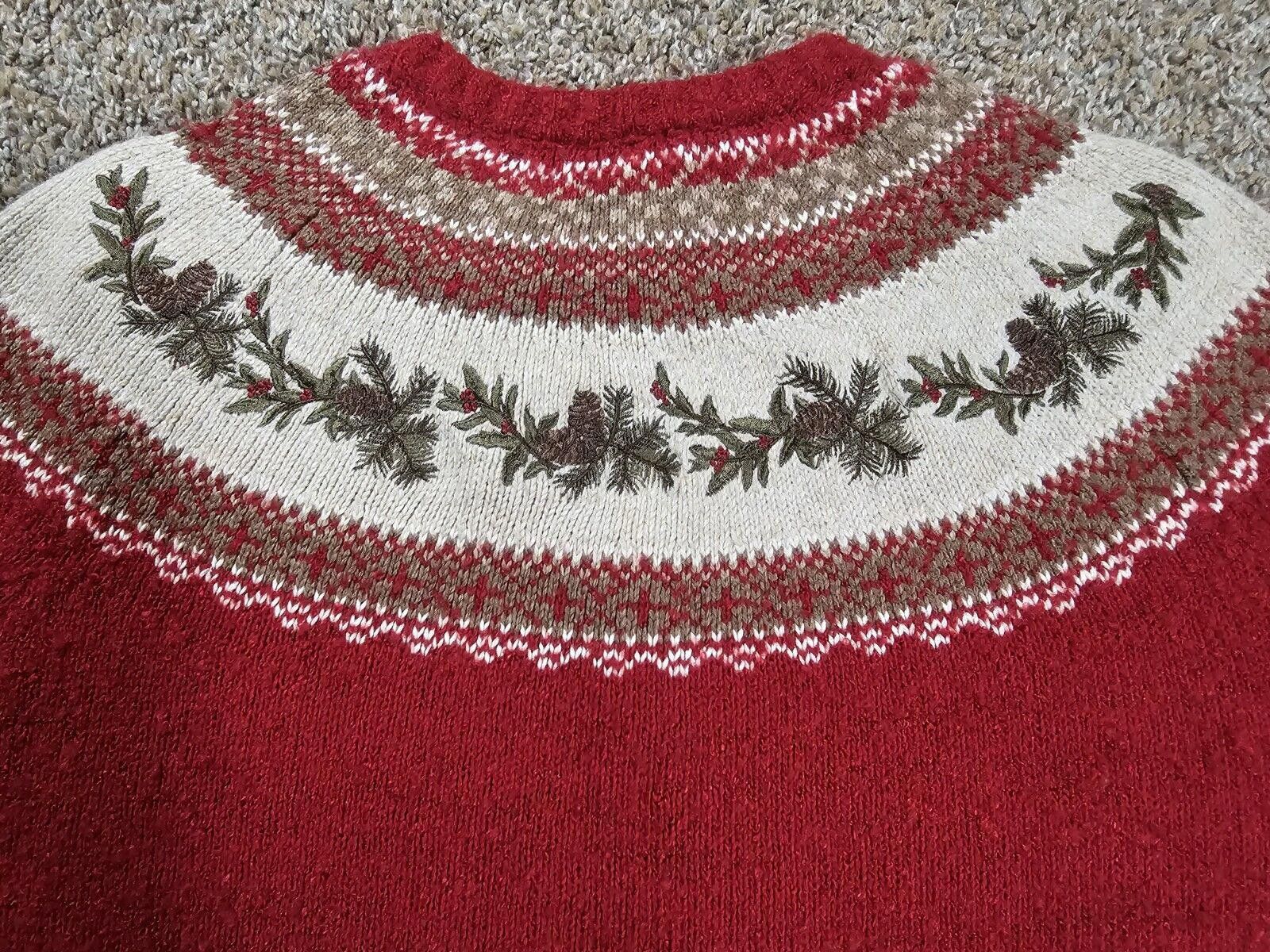 Croft & Barrow Croft Barrow Petite PM Sweater Winter Fair Pine Isle FullZip Size M / US 6-8 / IT 42-44 - 8 Thumbnail