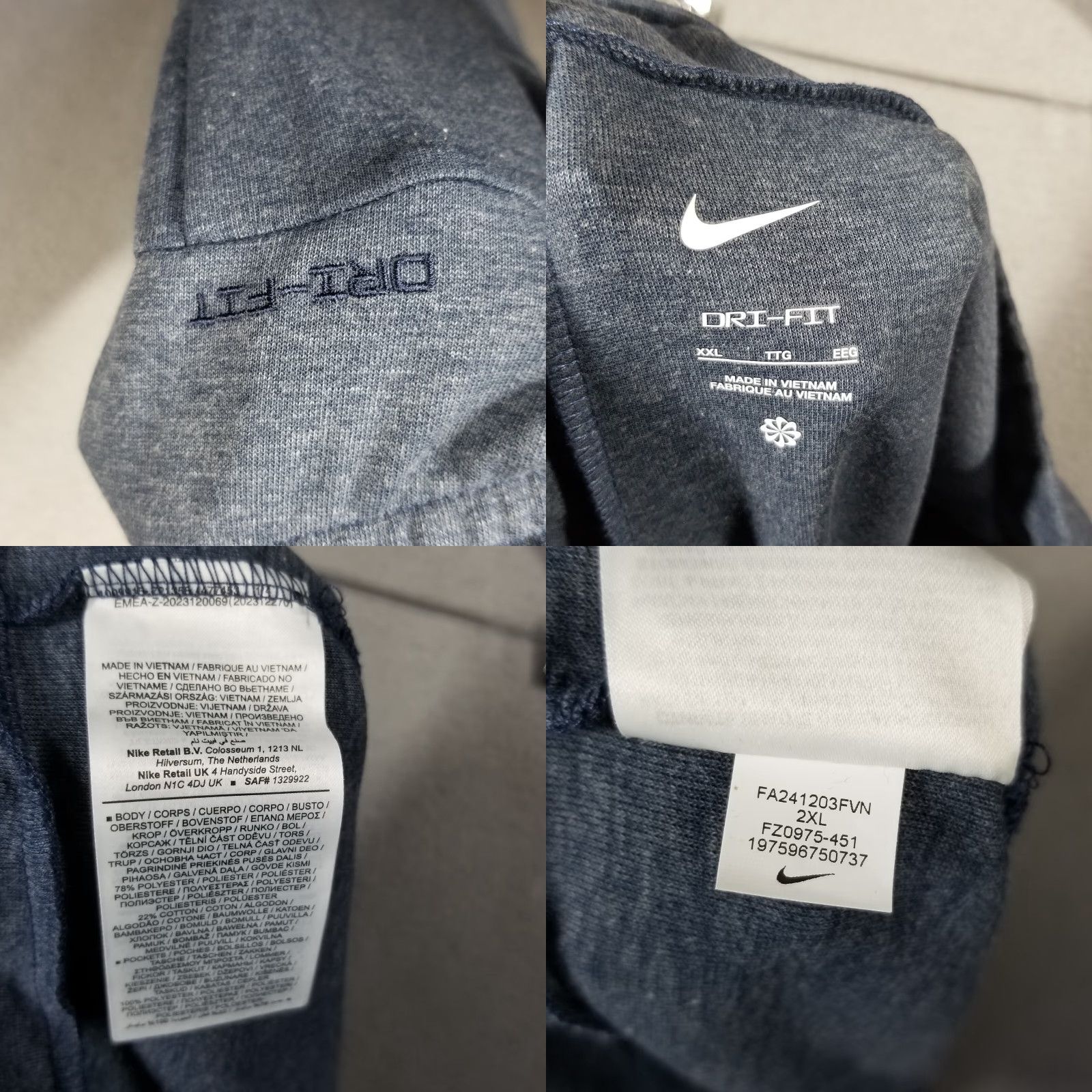 Nike Nike Tech Fleece Jogger Pants 2XL Slim Regular Men Blue FZ0975-451 Wool? No. Size US 39 - 8 Thumbnail