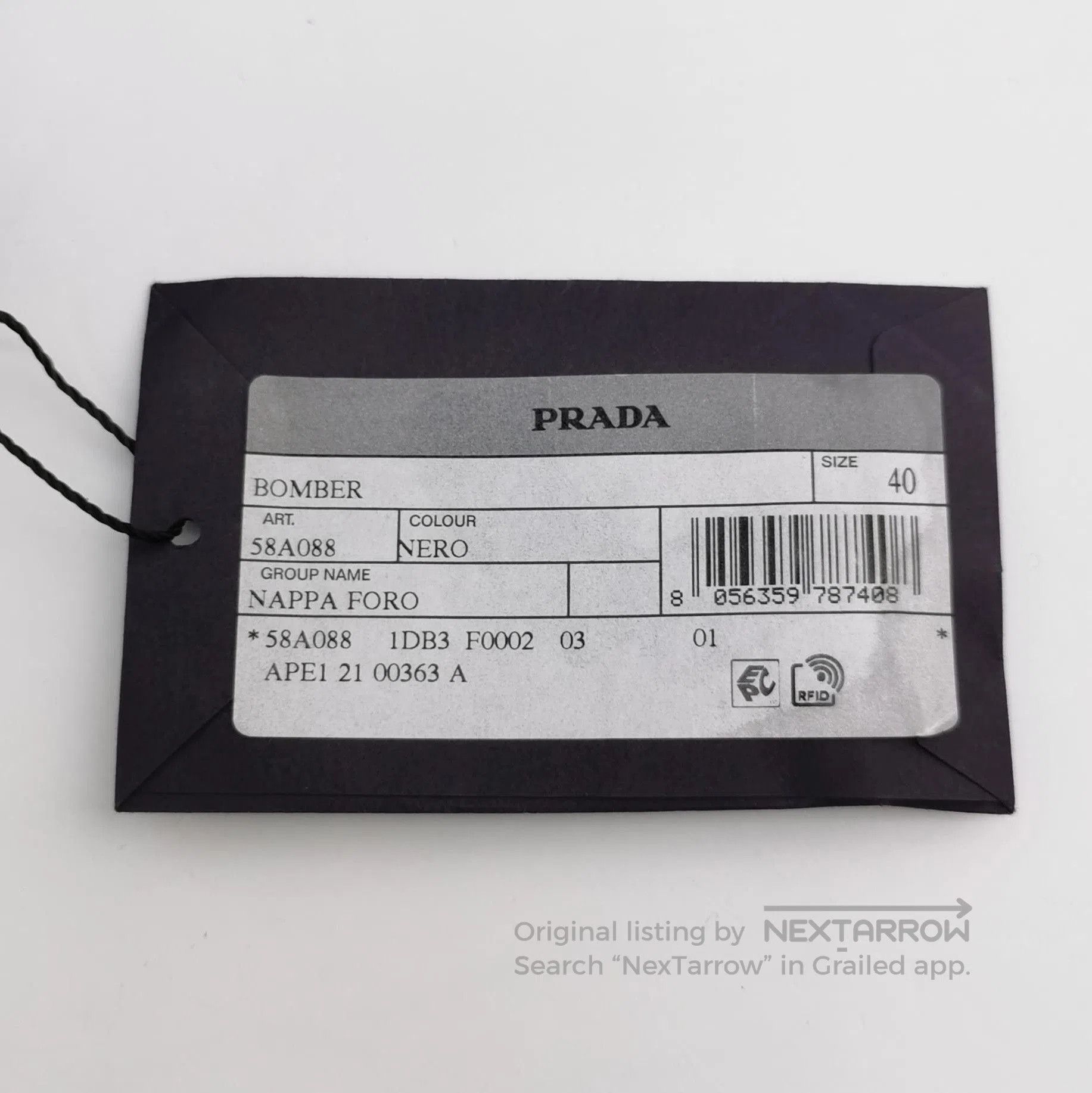 Prada Prada Black Leather Logo Zip Bomber Jacket . Size US L / EU 52-54 / 3 - 5 Thumbnail