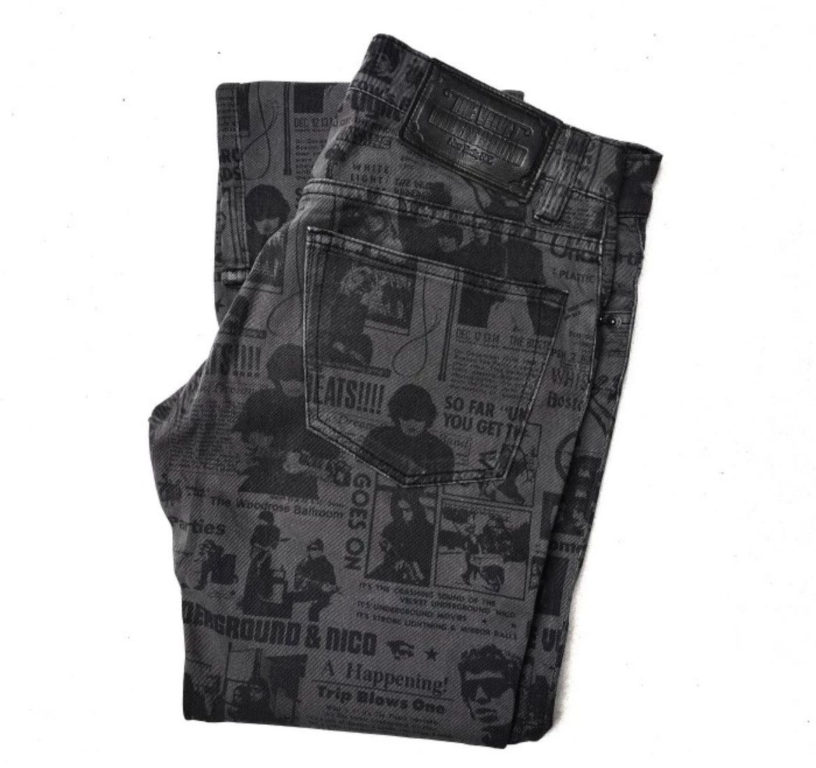 Hysteric Glamour Hysteric Glamour x Velvet Underground Newpaper printed pants Size 29" - 1 Thumbnail