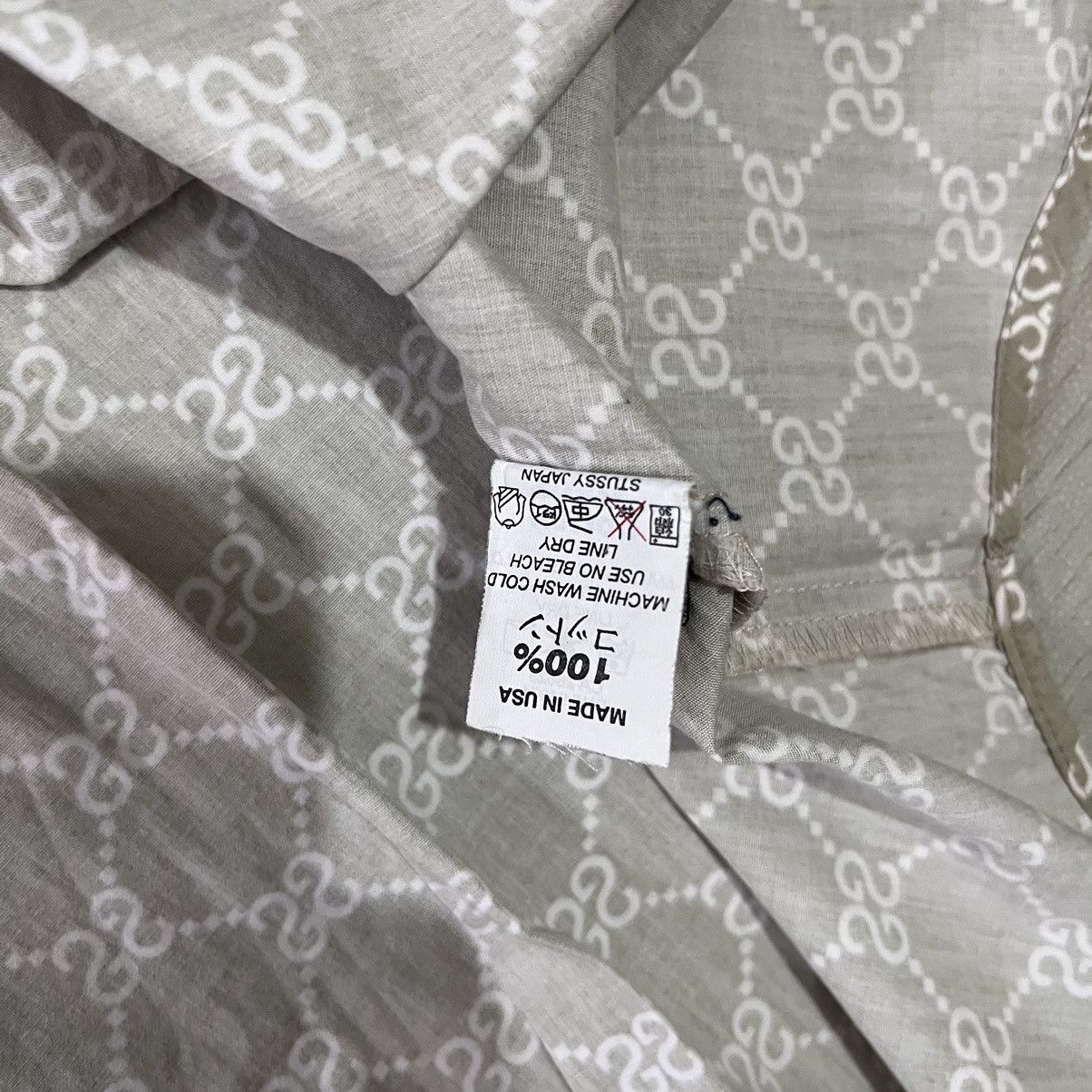 Stussy 2000s Stussy rip off Gucci (STUCCI) shirt monogram Size US L / EU 52-54 / 3 - 5 Thumbnail