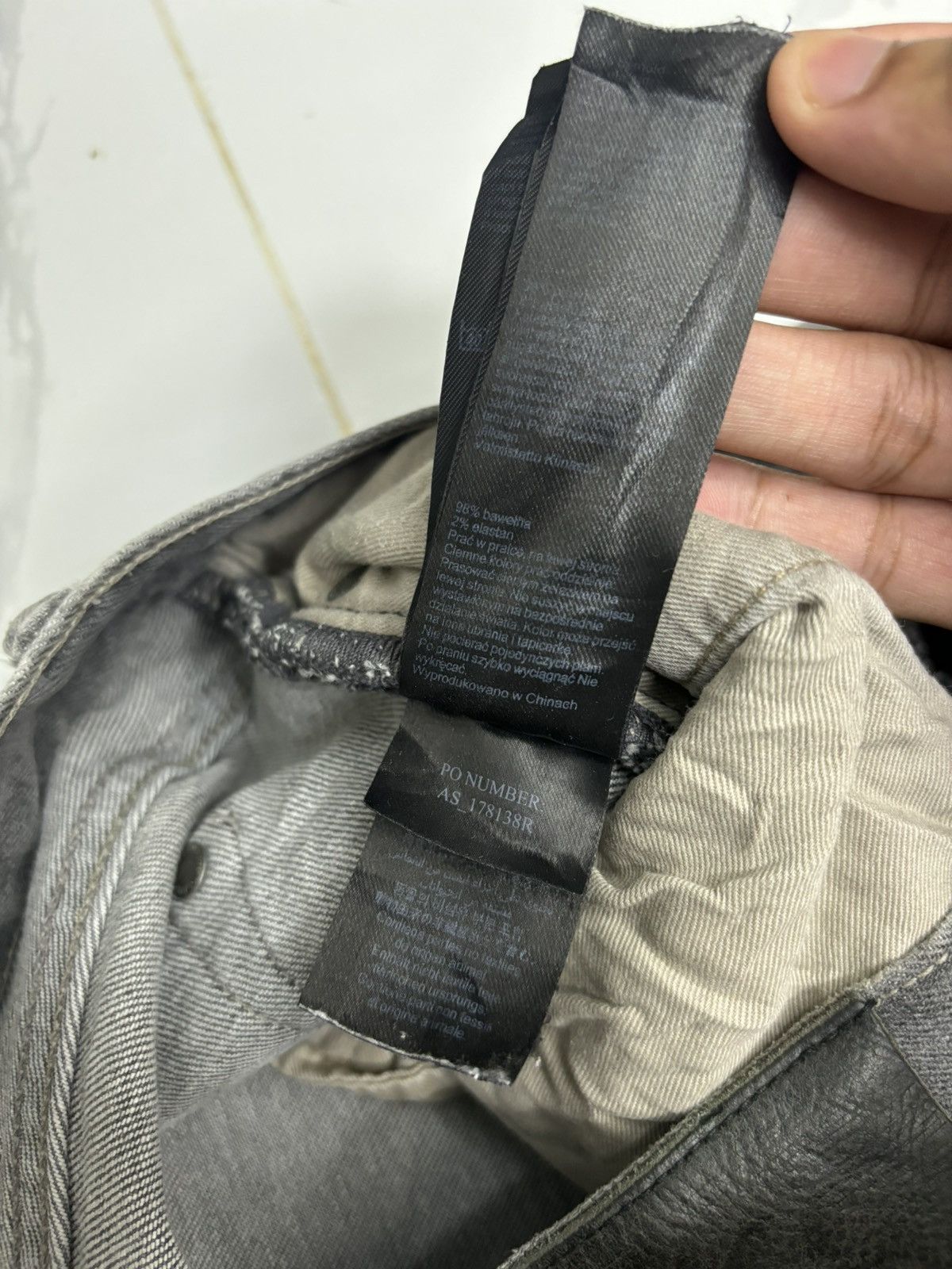 Allsaints 🔥ALLSAINTS WAXED BLACK DISTRESSED DENIM JEANS Size US 32 / EU 48 - 14 Thumbnail