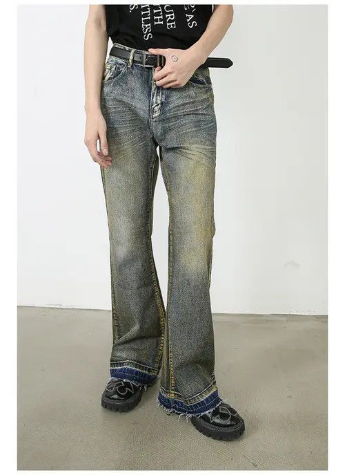 VIBE Japanese retro loose straight flared jeans Size US 32 / EU 48 - 5 Thumbnail