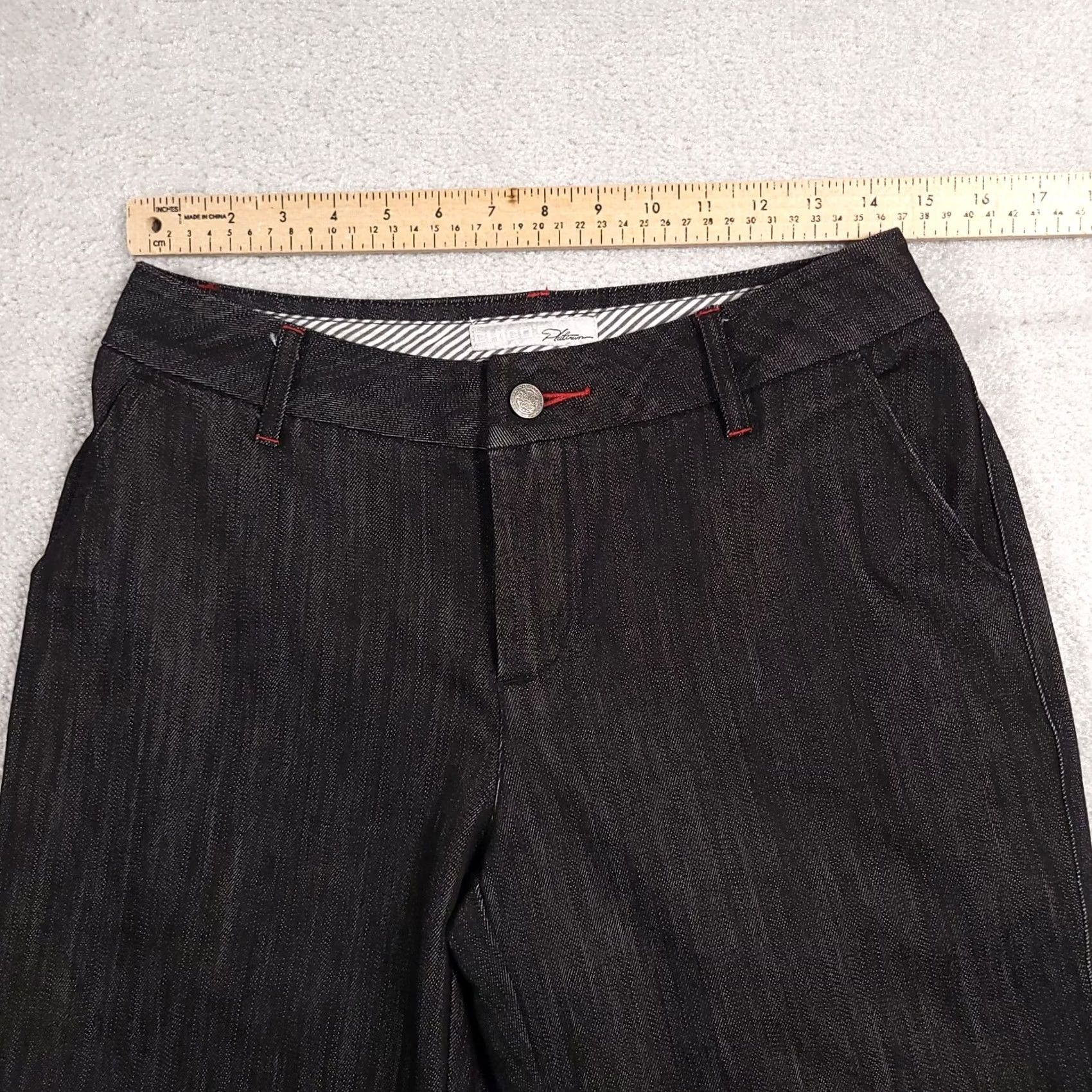Vintage Chicos Platinum Jeans Women's 0.5 Tall Black Retro Mid Rise Flare 29x32 Jeans Chico's Brand Womens Mens? Size 29" - 6 Thumbnail