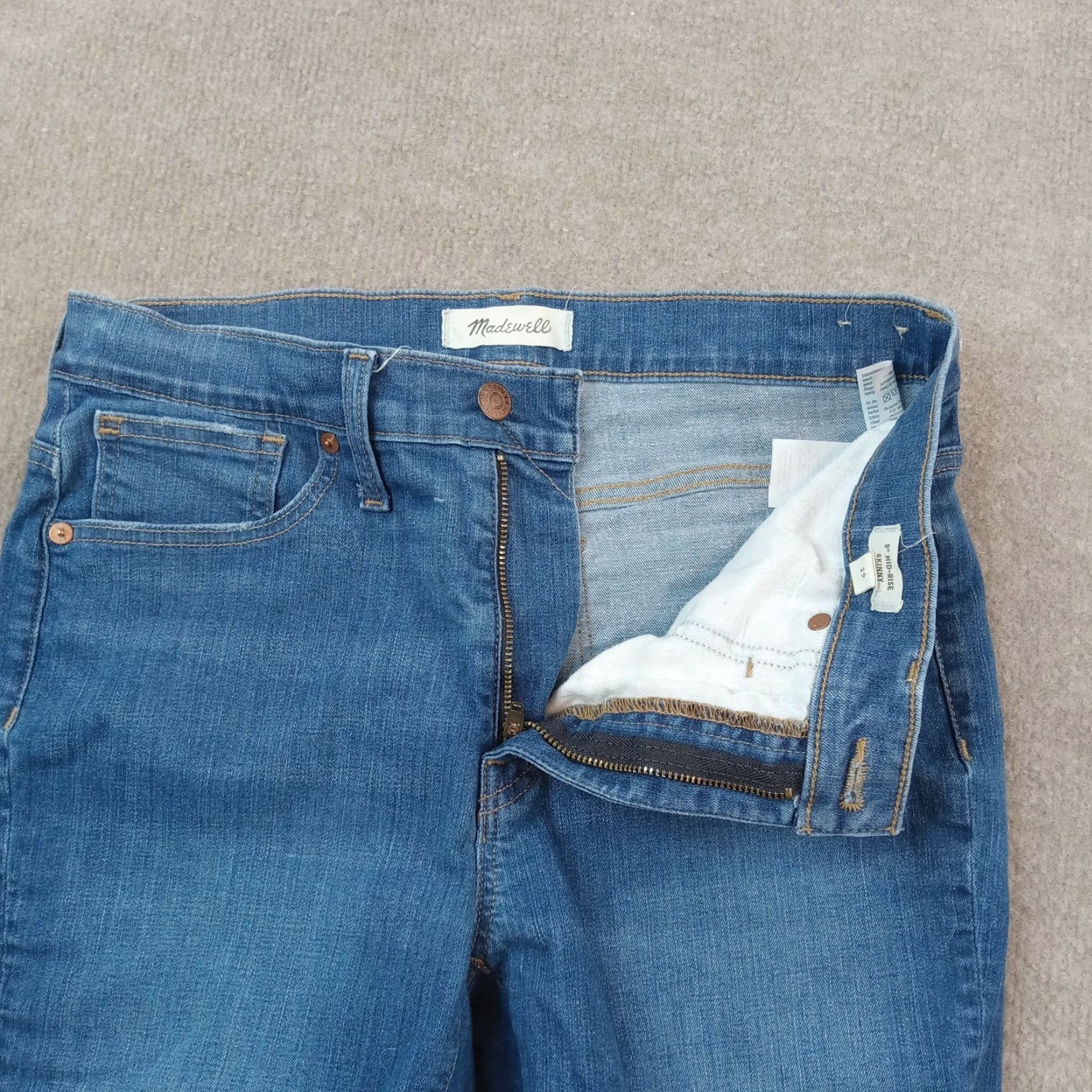 Madewell Madewell Skinny Jeans Women's Size 29 Blue Denim Mid Rise Stretch 30x26 Size 30" / US 8 / IT 44 - 6 Thumbnail