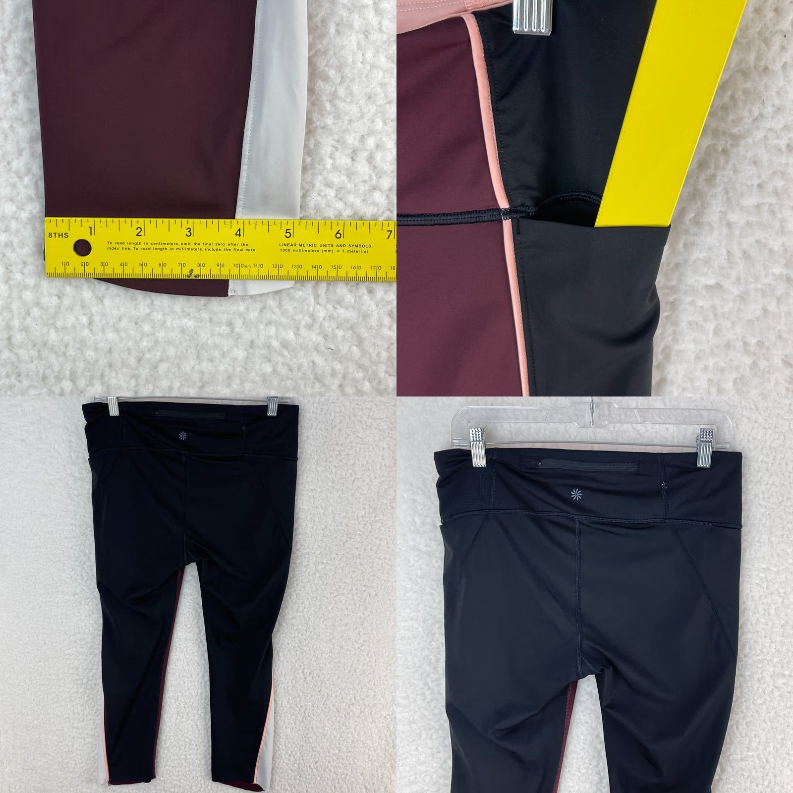 Athleta Athleta Velocity Stash Pocket Crop Leggings Womens Colorblock Stretch Size Medium Size 32" / US 10 / IT 46 - 8 Thumbnail