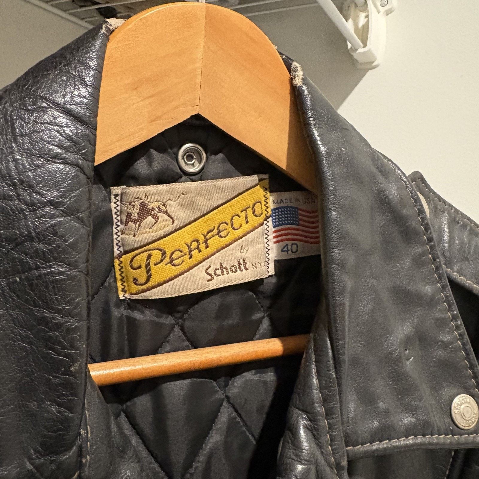Schott × Vintage Vintage Schott Perfecto 618 Steer Hide Leather Jacket 40 Size US M / EU 48-50 / 2 - 2 Thumbnail
