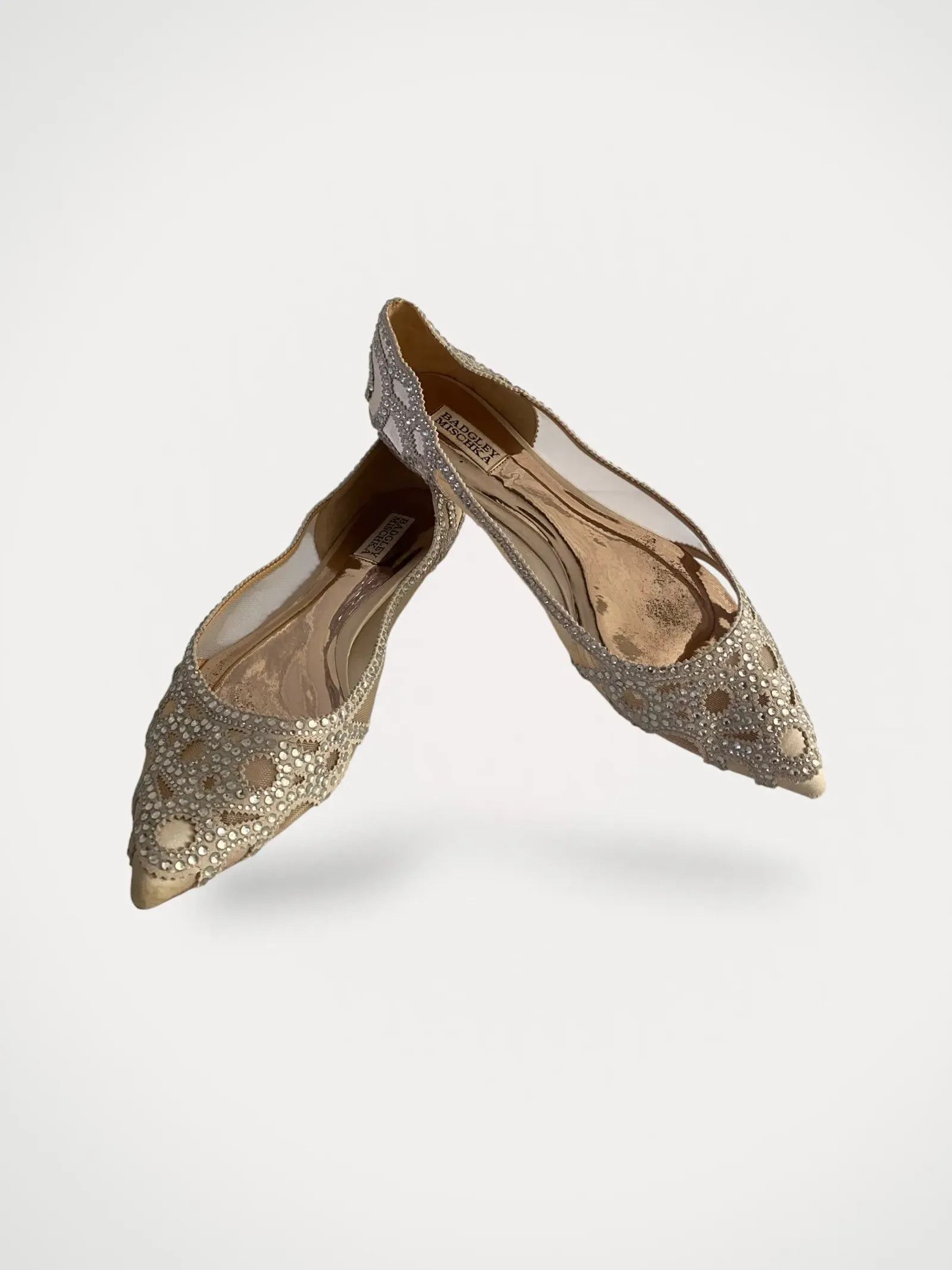 Badgley mischka Gigi flat ivory Ballet Flats