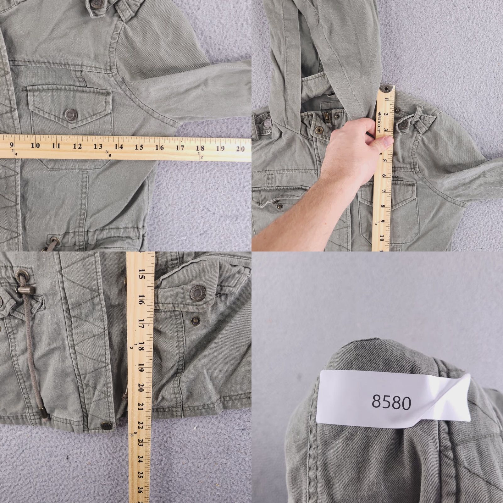 Aeropostale VINTAGE Aeropostale Jacket Womens XS Green Army Military Jacket Slim? Size XS / US 0-2 / IT 36-38 - 8 Thumbnail