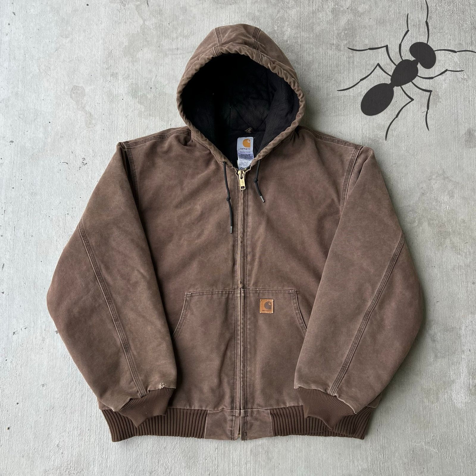 Carhartt × Vintage Carhartt J130 CHT brown hooded work wear jacket Size US XL / EU 56 / 4 - 1 Thumbnail