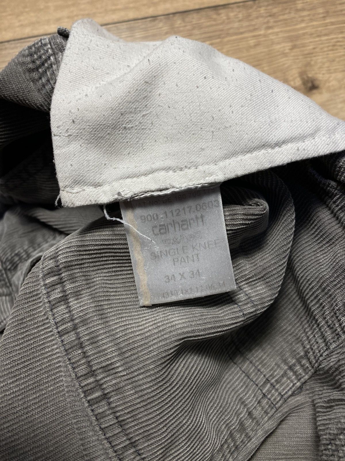 Carhartt Carhartt WIP Grey Corduroy Carpenter Pants Relaxed Fit 34x34 Size US 34 / EU 50 - 6 Thumbnail