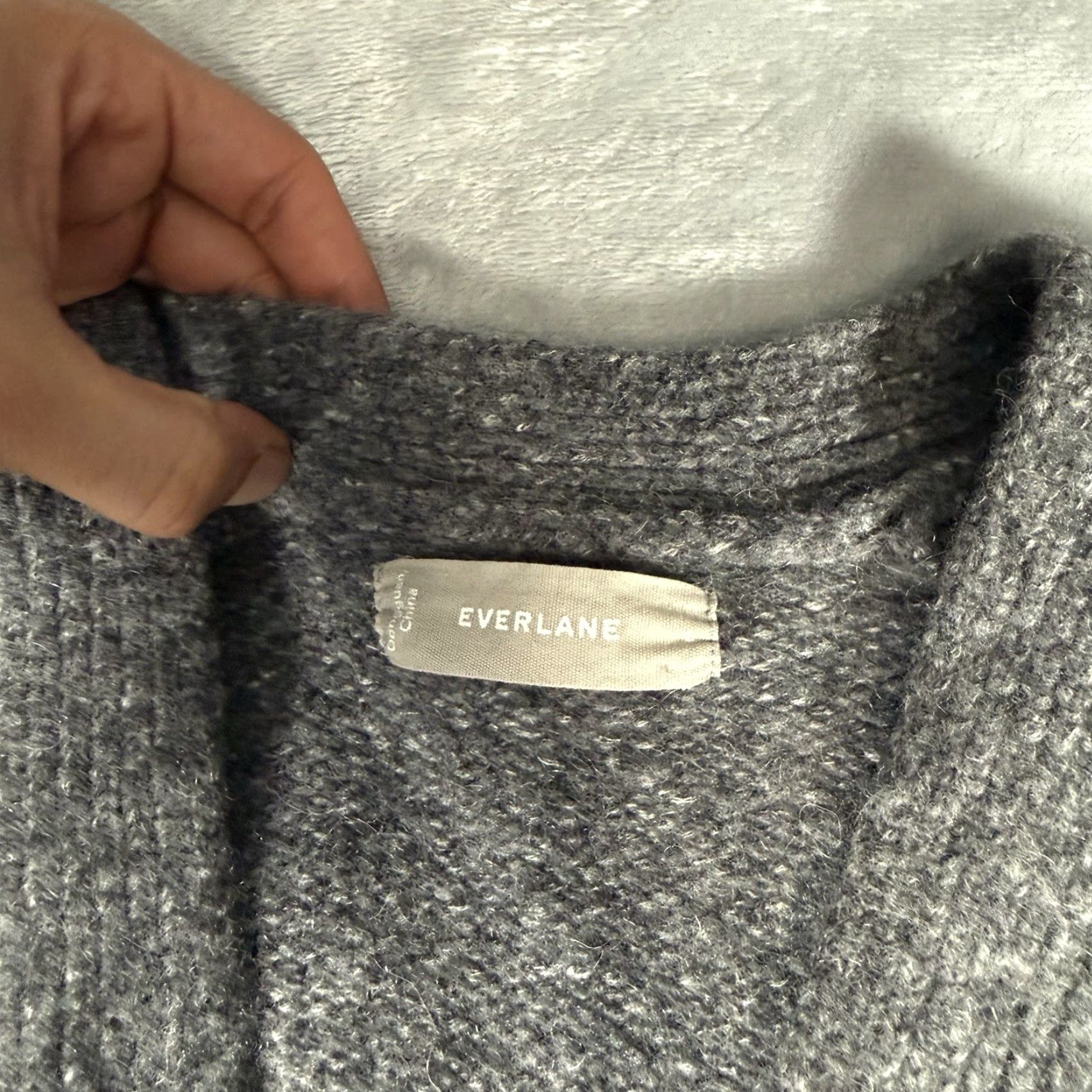Everlane Everlane Cardigan Sweater Womens L Slim Fit Wool Alpaca Blend Knit Gray Size L / US 10 / IT 46 - 2 Thumbnail