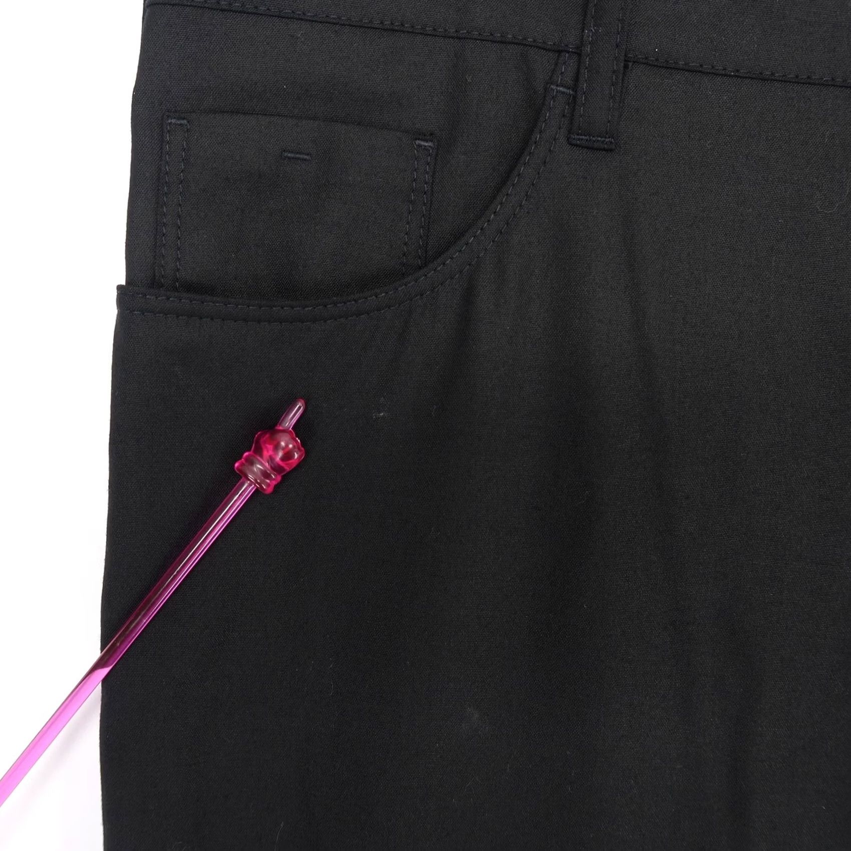 Vintage Meyer Slim Pants Mens Black Wool Blend Stretch Chino Five Pocket 40x32 Size US 40 / EU 56 - 6 Thumbnail