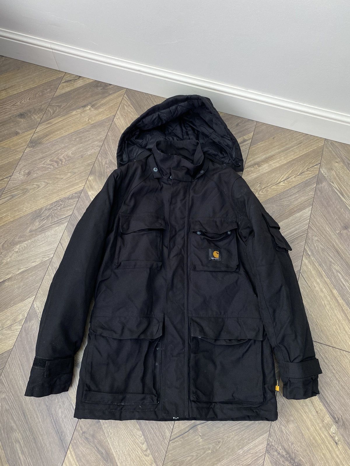 Carhartt × Vintage Vintage Carhartt Motorcycle Black Jacket Size US S / EU 44-46 / 1 - 3 Thumbnail