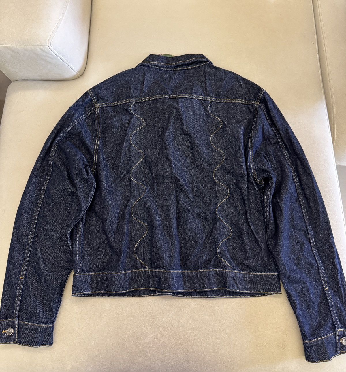 Jaded London Jaded Wavy Seam Denim Organic Jacket Size US XL / EU 56 / 4 - 4 Thumbnail
