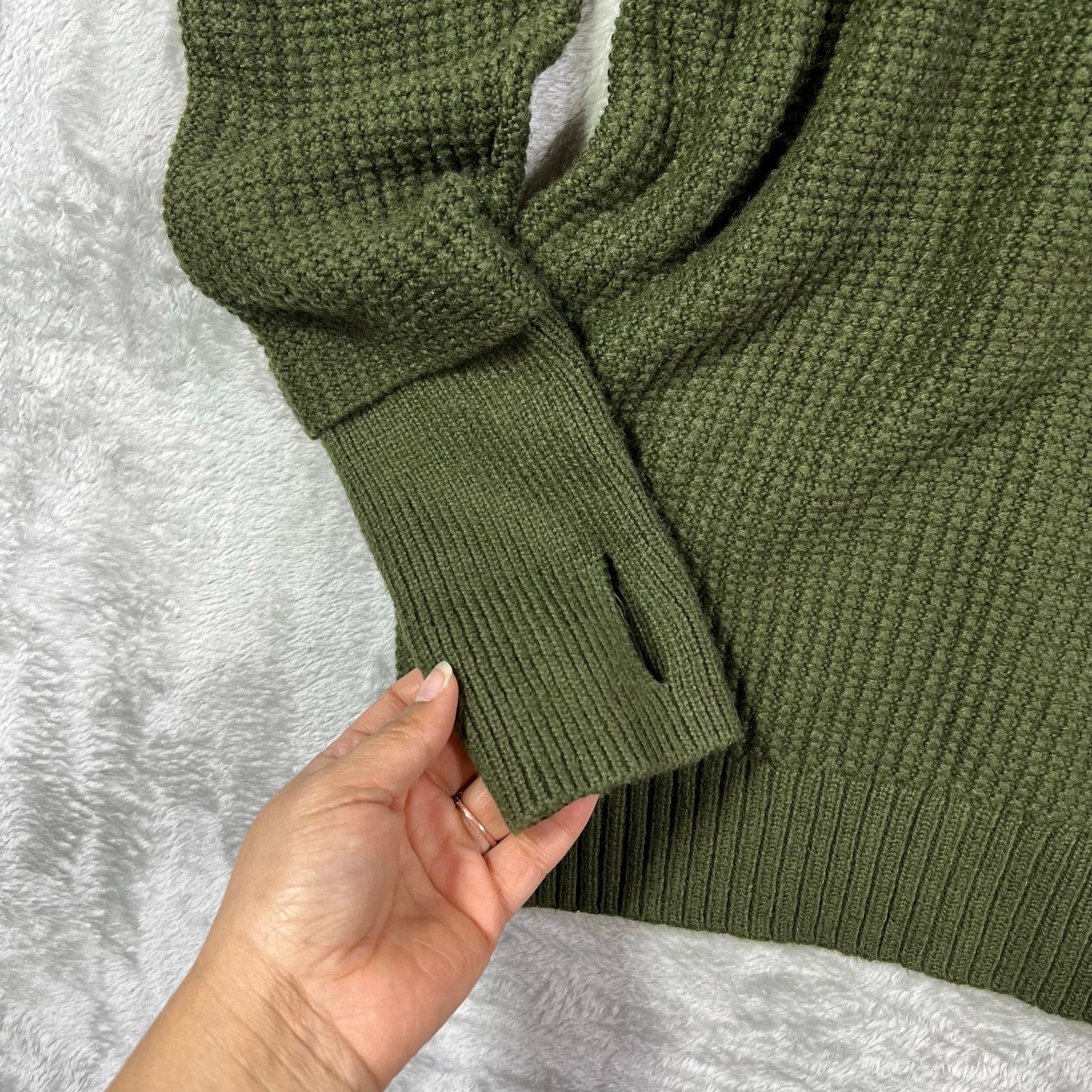 Other Market & Spruce Small Forest Green Cowl Neck Sweater Size S / US 4 / IT 40 - 6 Thumbnail