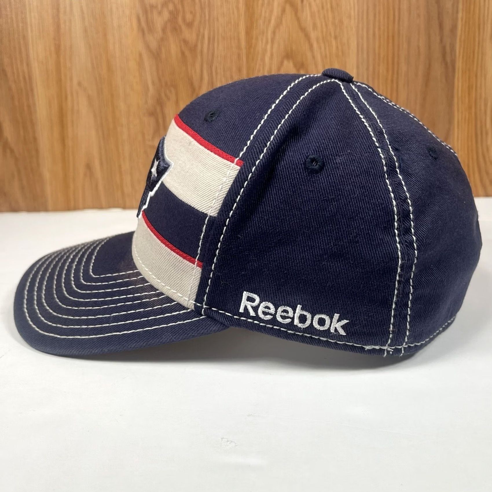 Reebok Reebok Hat Adult L/XL Blue On Field FitMax70 NFL NE Patriots Fitted Baseball Cap Size ONE SIZE - 3 Thumbnail
