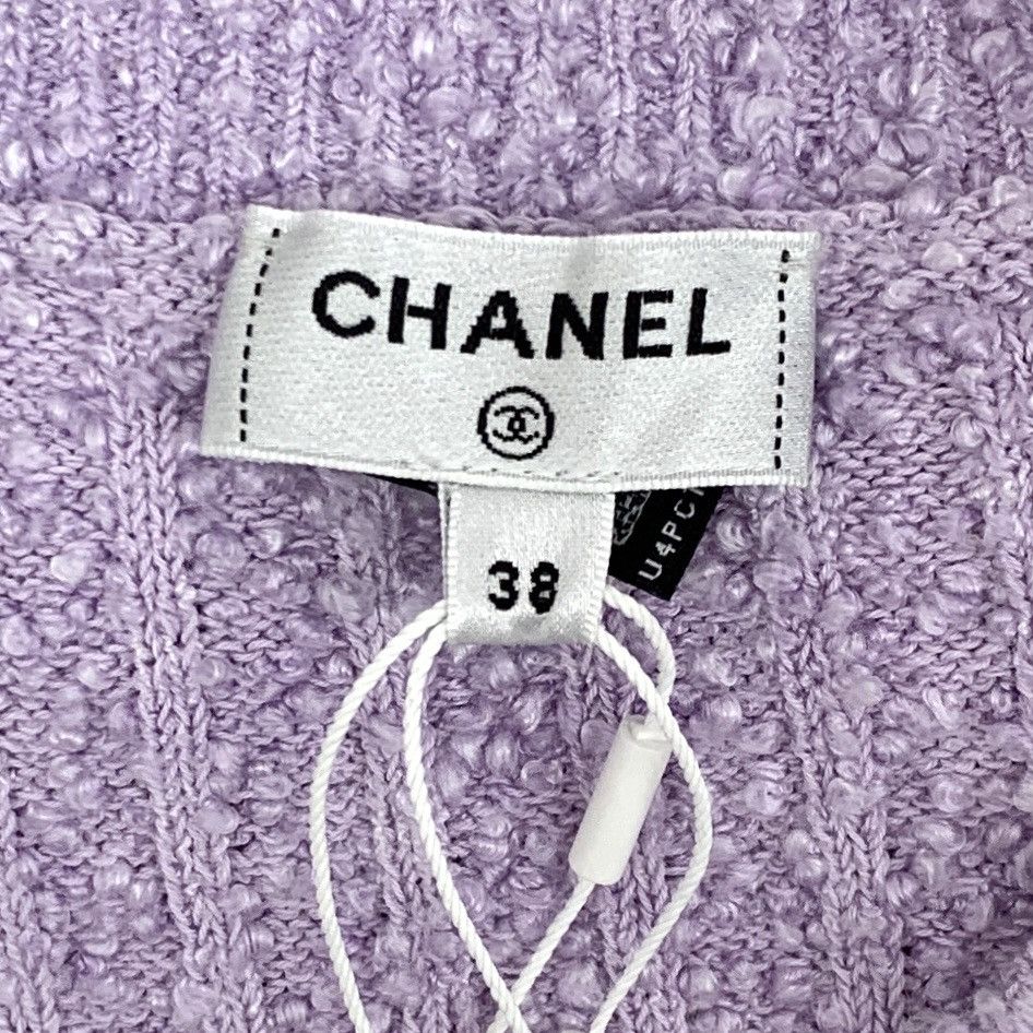 Chanel Chanel Lavender Belted Tweed Short Sleeve Dress K26WX Size M / US 6-8 / IT 42-44 - 6 Thumbnail
