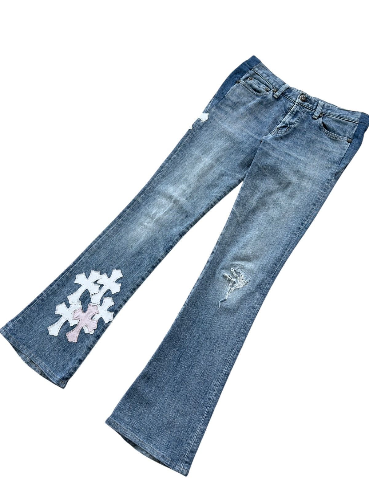 Chrome Hearts 1/1 Chrome Hearts Moussy Japanese Denim Cross Jeans Size US 26 / EU 42 - 3 Thumbnail