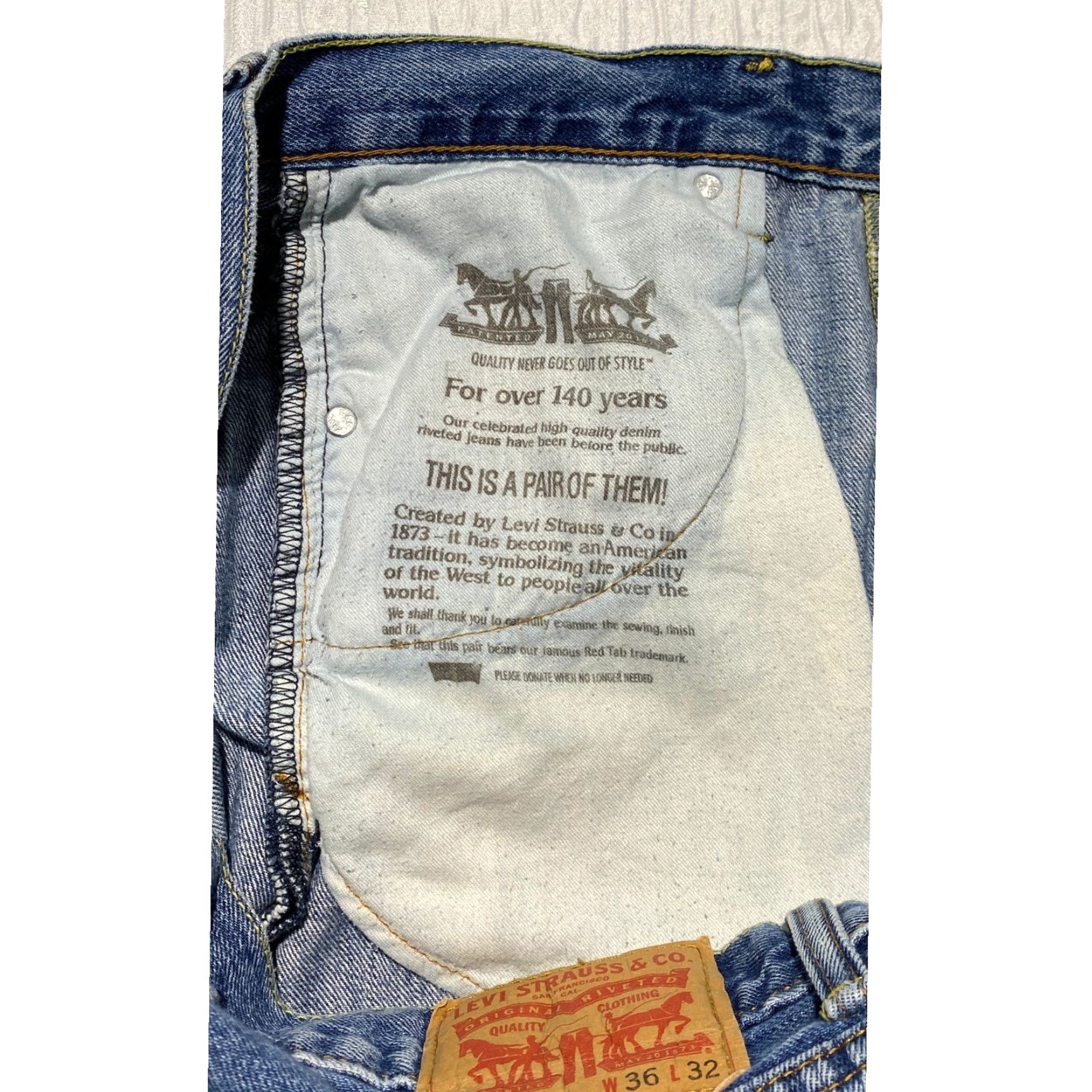 Levi's Levi's 550 Jeans Shorts Men 36x12 Bermuda Denim Blue Size US 36 / EU 52 - 3 Thumbnail