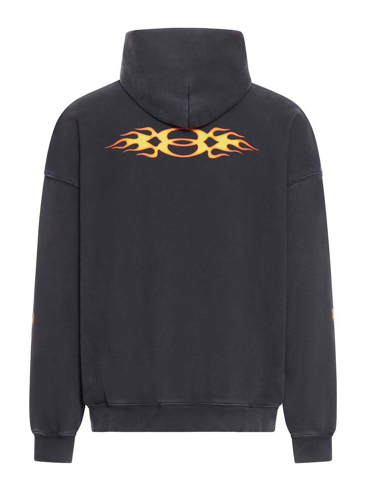 Balenciaga o1bcso1str0426 Large Fit Hoodie in Washed Black Size US M / EU 48-50 / 2 - 2 Thumbnail