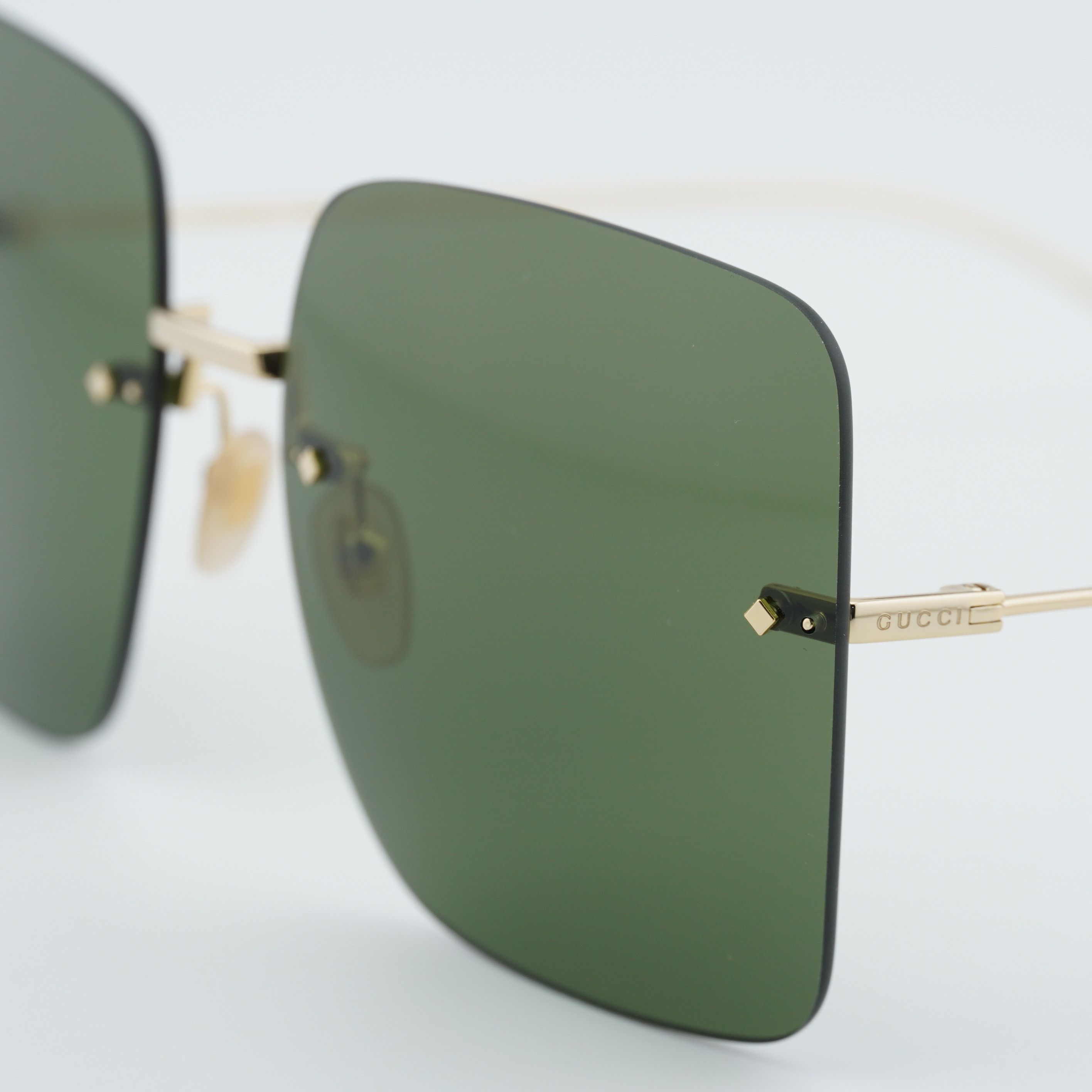 Gucci Gucci GG1147S 002 Rimless Sunglasses Gold Butterfly Frame Size ONE SIZE - 3 Thumbnail