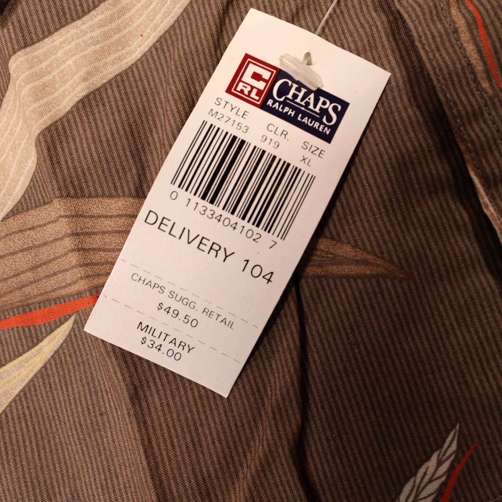 Ralph Lauren VINTAGE Chaps Ralph Lauren Shirt Mens XL Brown Floral Tropical Button Down Size US XL / EU 56 / 4 - 6 Thumbnail