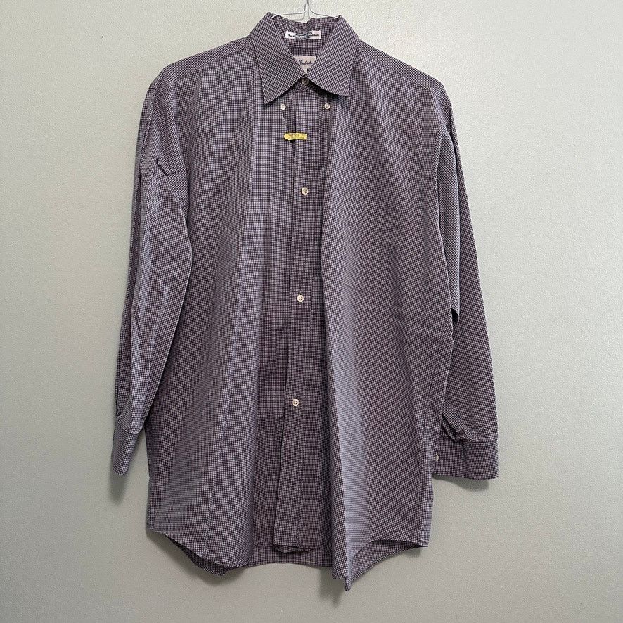 Paul Fredrick Paul Fredrick blue gray plaid button down size 16.5 Size US L / EU 52-54 / 3 - 2 Thumbnail