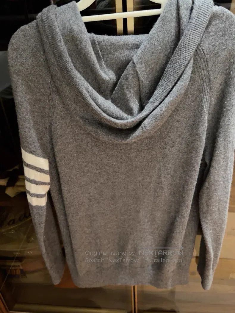 Thom Browne Thom Browne Classic four-stripe wool hooded cardigan Size US M / EU 48-50 / 2 - 4 Thumbnail