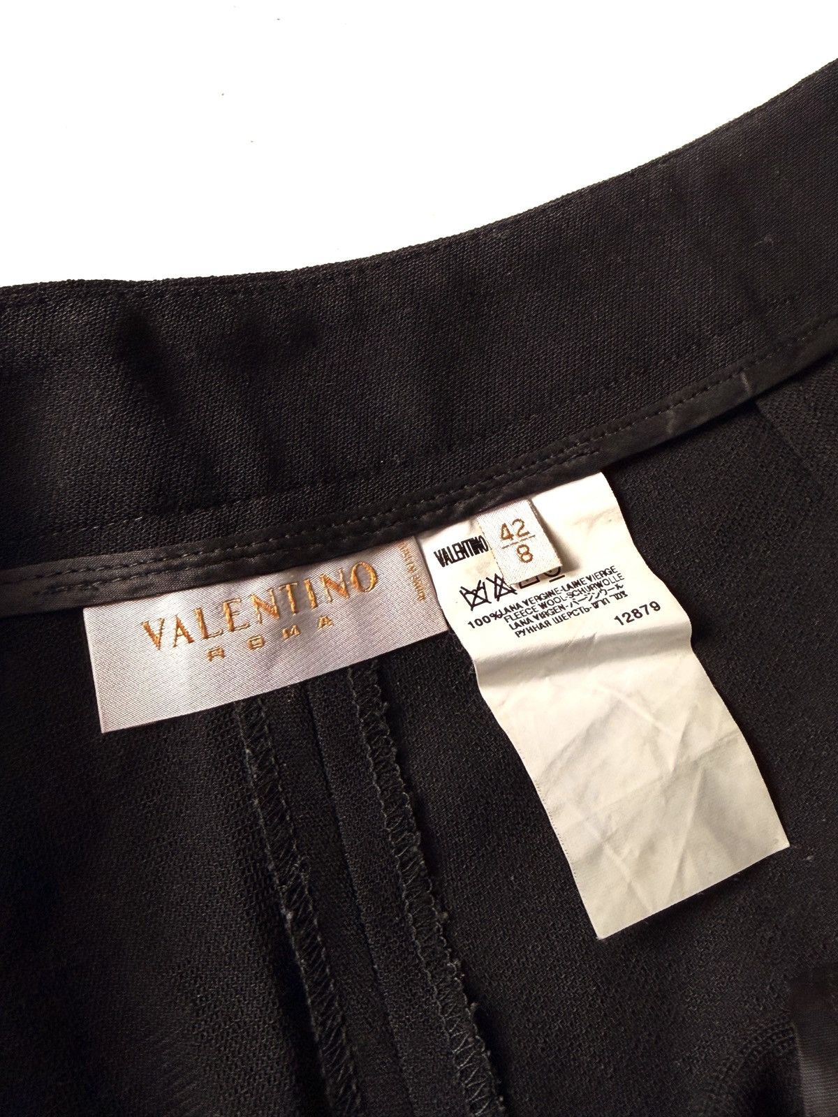 Valentino Valentino Roma Wool Pants Eyelets Bow Detail Straight Fit 42 Size 28" / US 6 / IT 42 - 7 Thumbnail