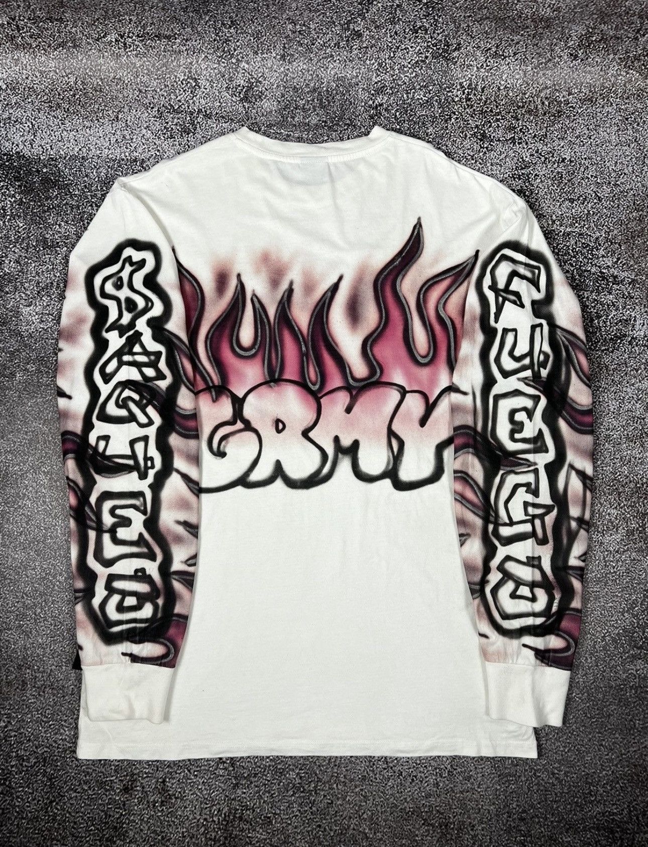 Japanese Brand × Vintage Grimey x Shirt King Phade Long Sleeve GRMY Y2K Big Logo Fire Size US L / EU 52-54 / 3 - 3 Thumbnail