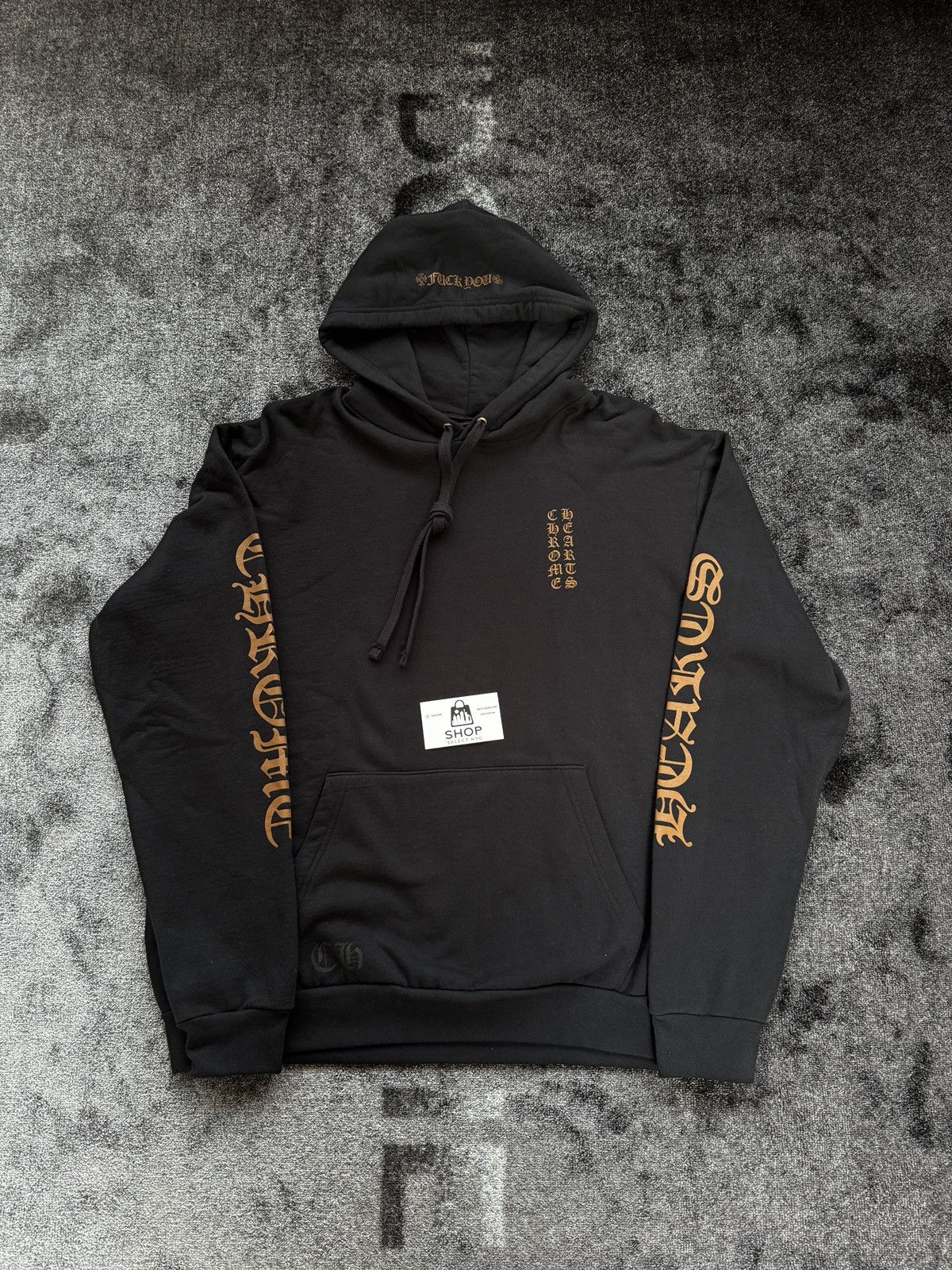 Chrome Hearts NEW CHROME HEARTS BROWN VERTICAL F*CK YOU PULLOVER HOODIE Size US L / EU 52-54 / 3 - 1 Thumbnail