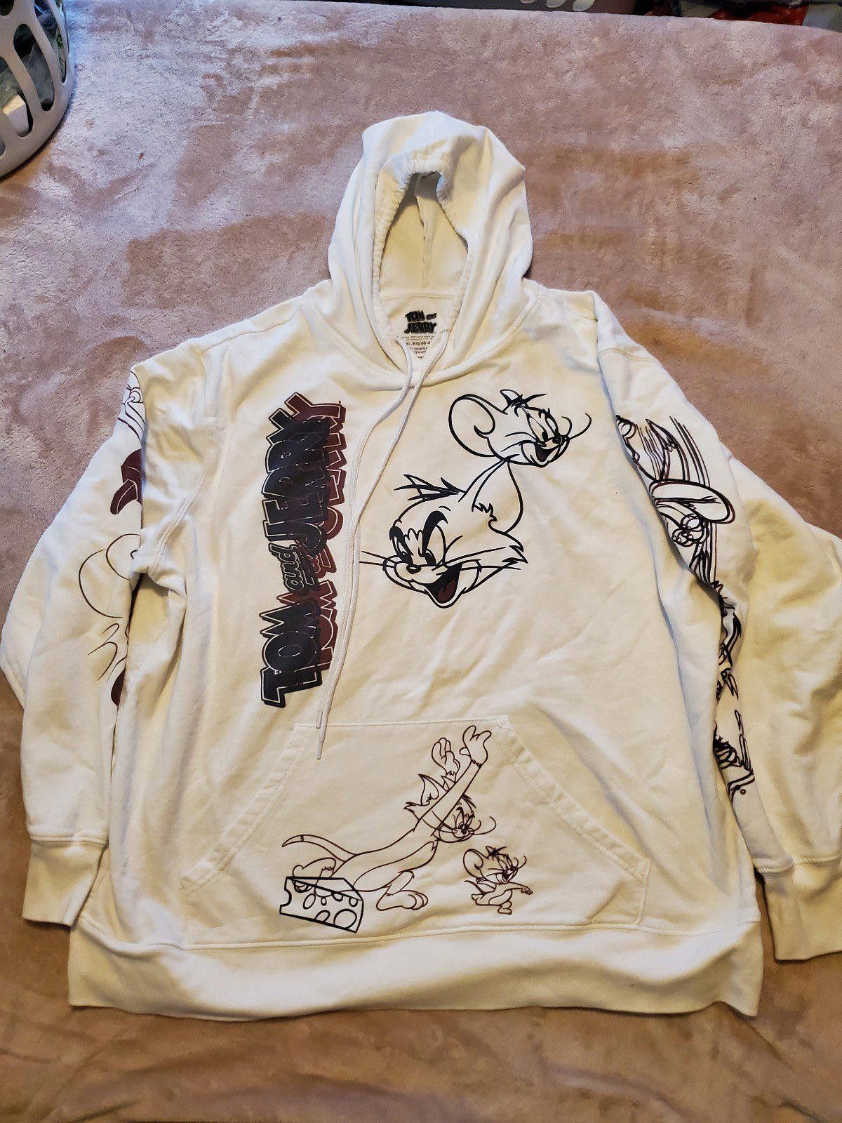 Designer Tom and Jerry Big Men's Long Sleeve Graphic Hoodie XL Size US XL / EU 56 / 4 - 1 Thumbnail