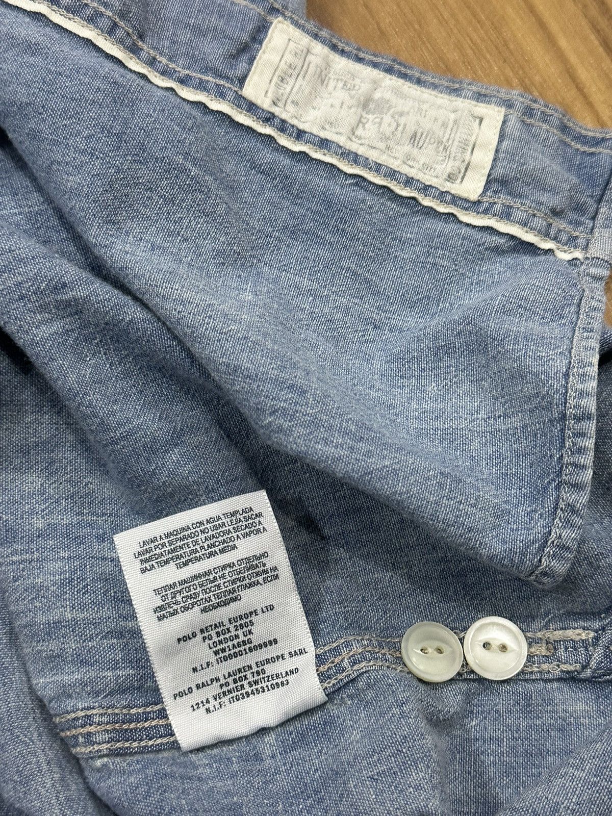 RRL Ralph Lauren Vintage RRL Polo Ralph Lauren Wash Denim Shirt Size US M / EU 48-50 / 2 - 19 Thumbnail