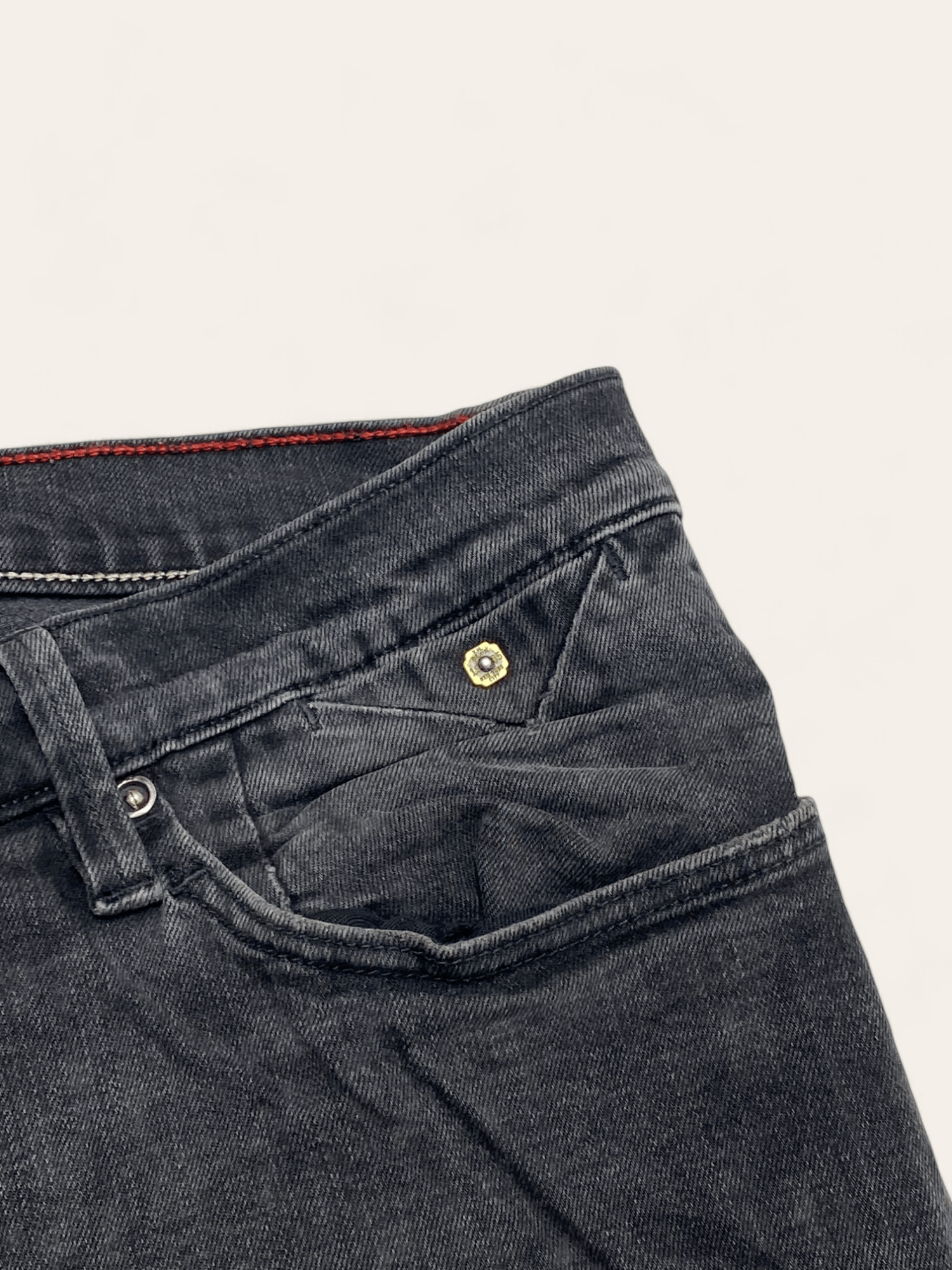 Jean 00s Vintage TOMMY HILFIGER DENIM Black Washed Faded Jeans Size US 35 - 4 Thumbnail