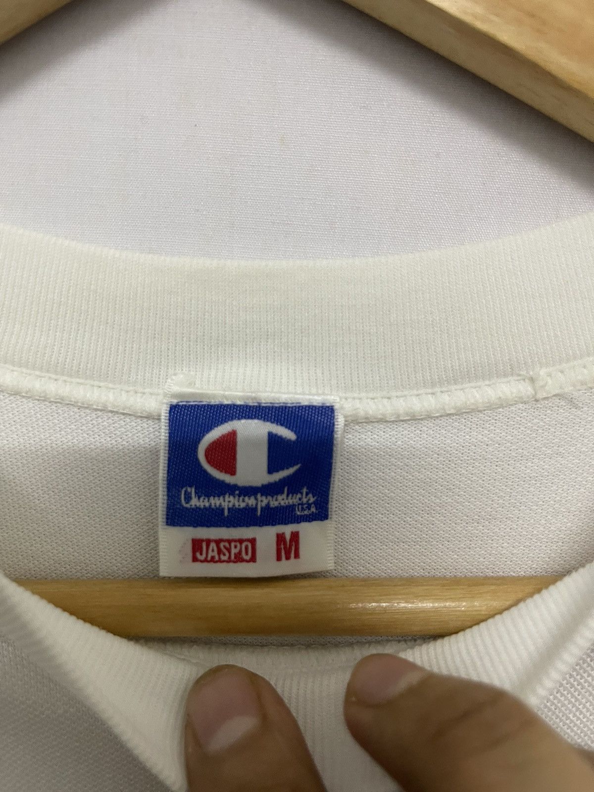Champion × Vintage Vintage 90's Champion Track & Field T-shirt White Size US M / EU 48-50 / 2 - 5 Thumbnail